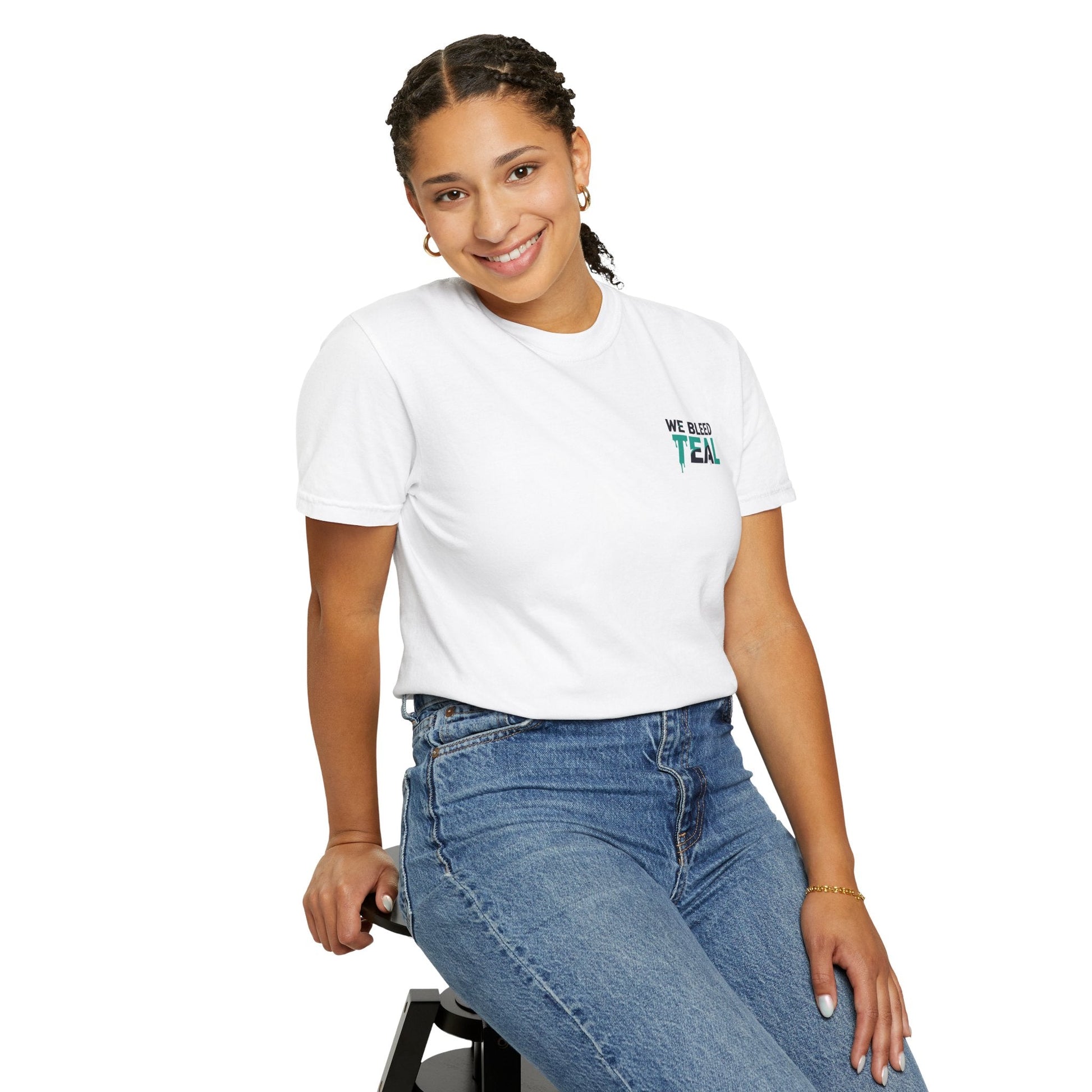 Teal Heart Unisex T-Shirt, Casual Wear, Everyday Tee, Unique Gift for Observances, Music Festivals, Art Lovers Printify