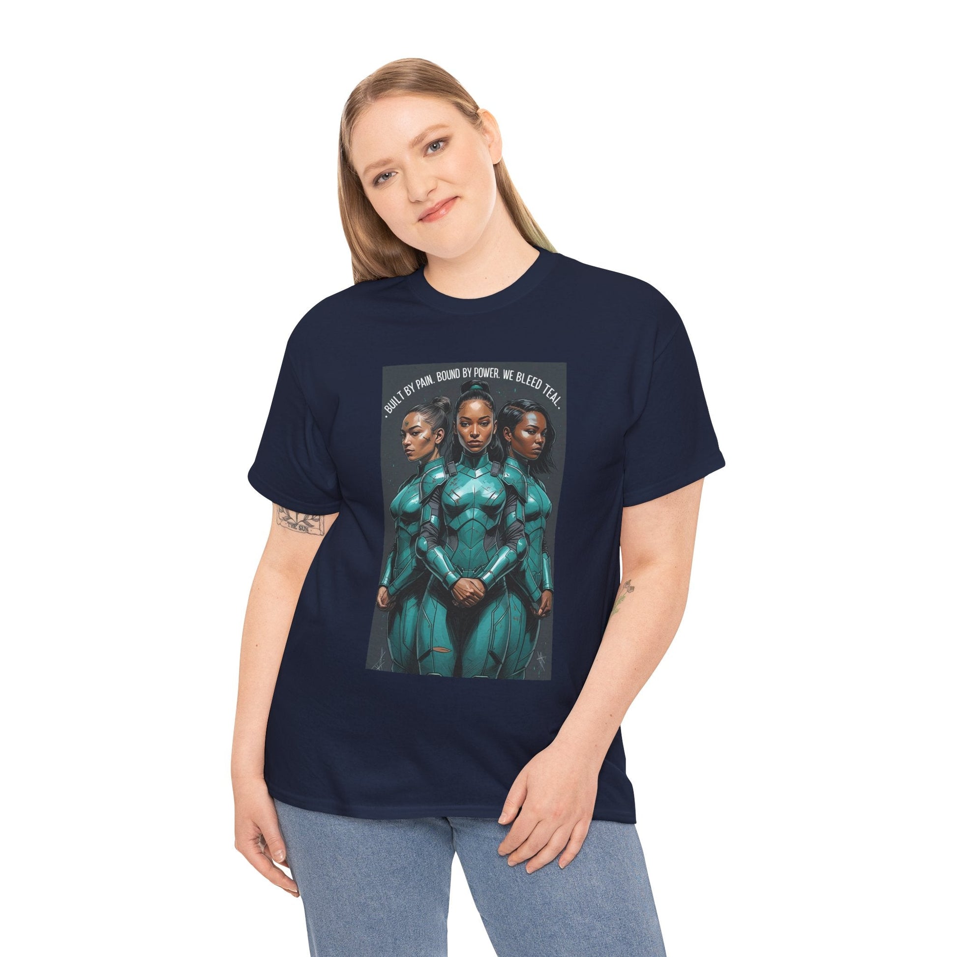 Futuristic Triple Goddess Tee, Graphic T-Shirt, Unisex Cotton Shirt, Casual Wear, Perfect Gift for Sci-Fi Fans, Everyday Style Printify