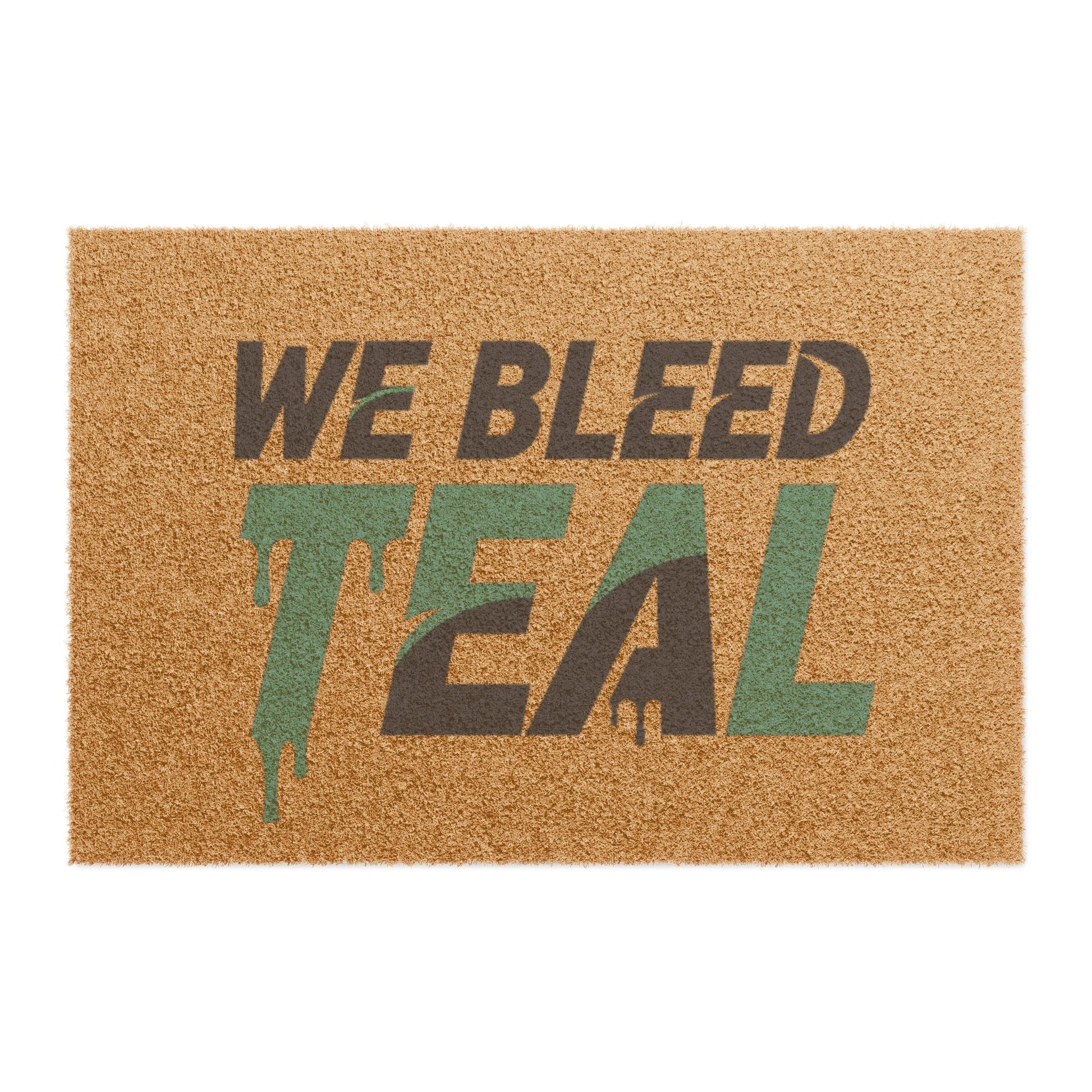 Teal Pride Doormat - Fun Home Decor, Entrance Mat, Sports Fan Gift, Personalized Welcome Mat, Unique Housewarming Present