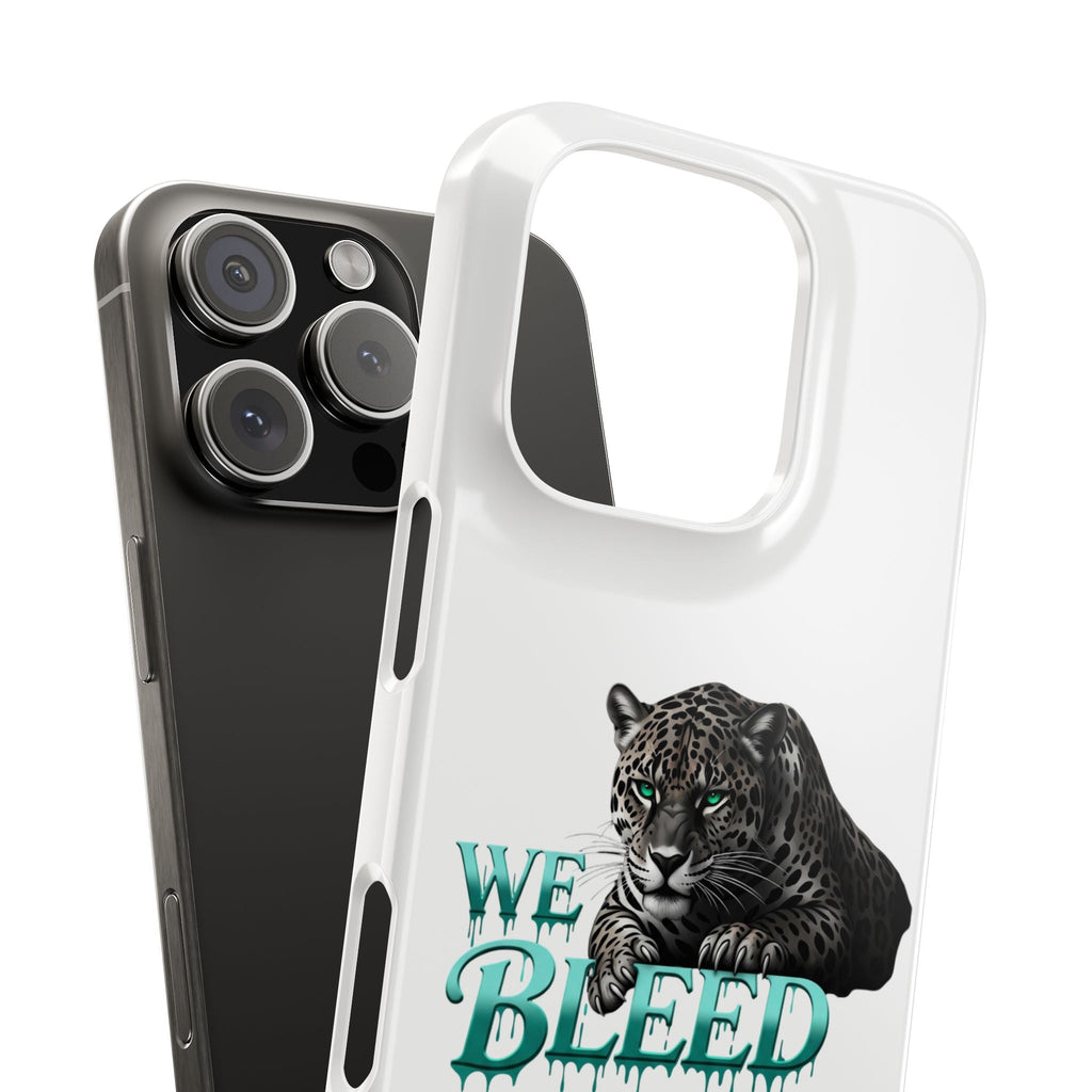 Teal Panther Slim Phone Case - Bold Animal Design, Unique Gift for Wildlife Lovers, Stylish Phone Accessory, Modern Aesthetic, Trendy [...] Printify