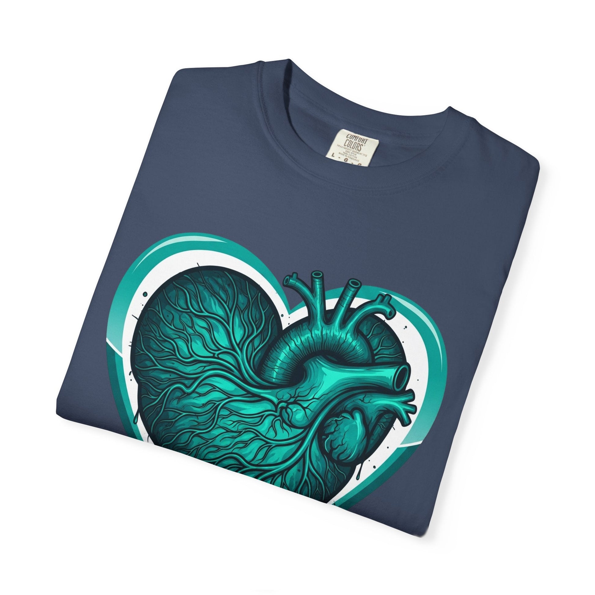 Teal Heart T-Shirt, Unisex Casual Shirt, Heart Health Awareness Tee, Gift for Men & Women, Comfortable Everyday Wear, We Bleed Teal Printify