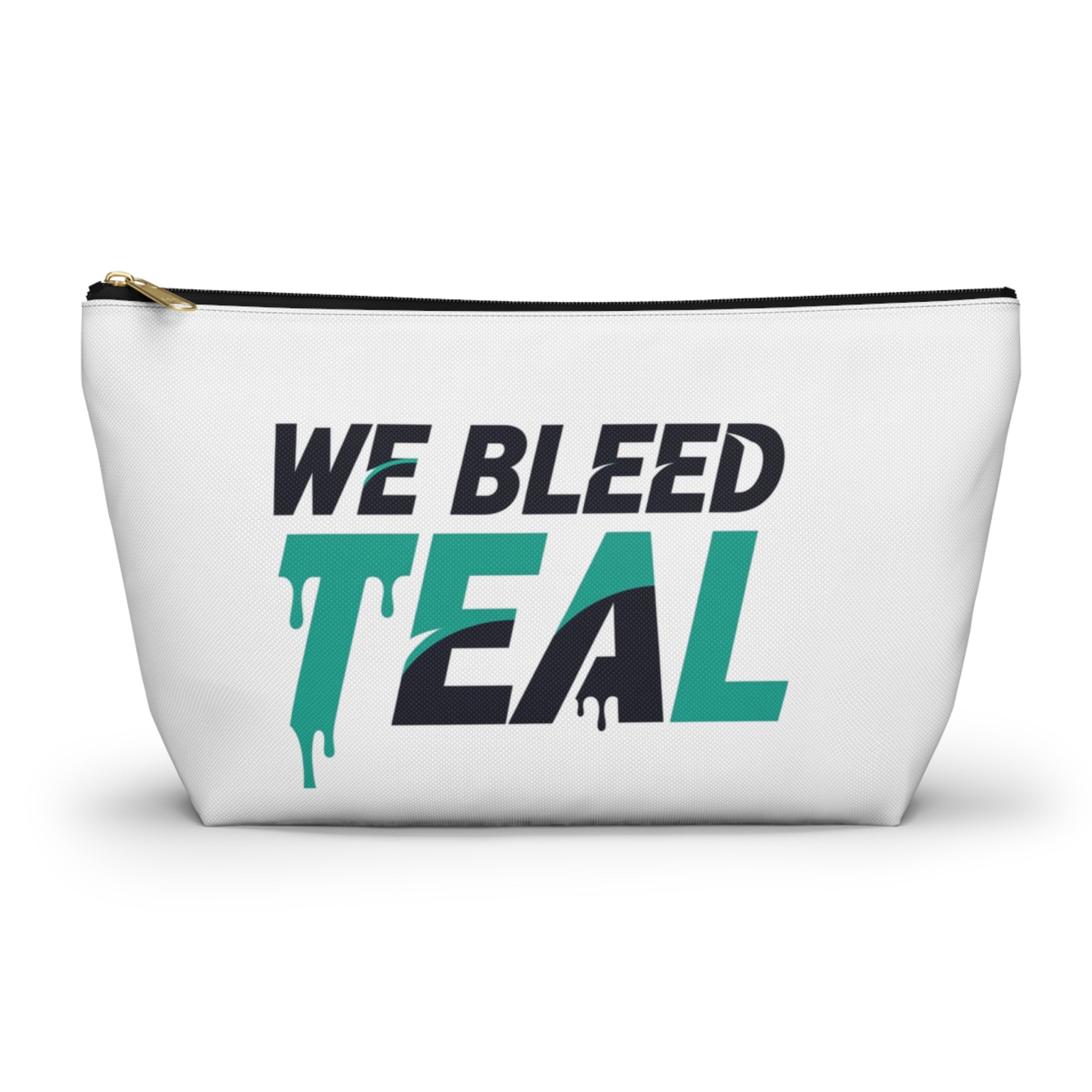 Teal Bleed Accessory Pouch - Perfect for Makeup, Travel, Office Supplies, Gifts, and Organization