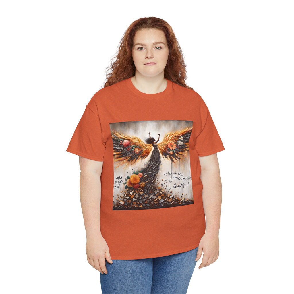 Beautiful In Every Way Unisex Heavy Cotton Tee, Inspirational Art Shirt, Self-Love Gift, Motivational Tee, Fashionable Everyday Wear Printify