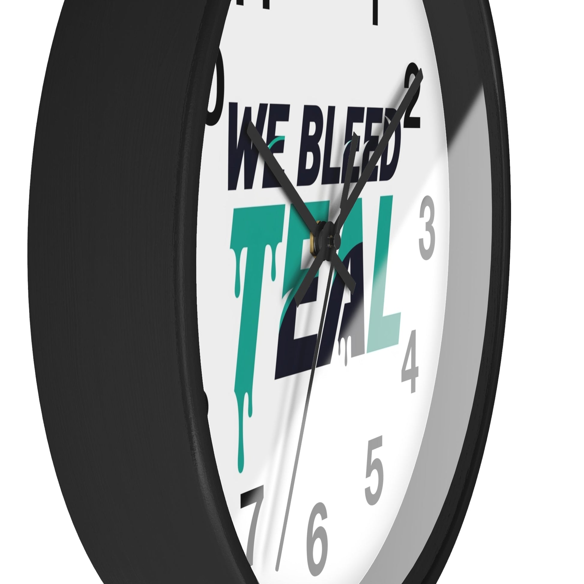 Teal Spirit Wall Clock - Perfect for Sports Fans, Home Decor, Gift for Game Day, Team Motivation, Unique Office Decoration Printify