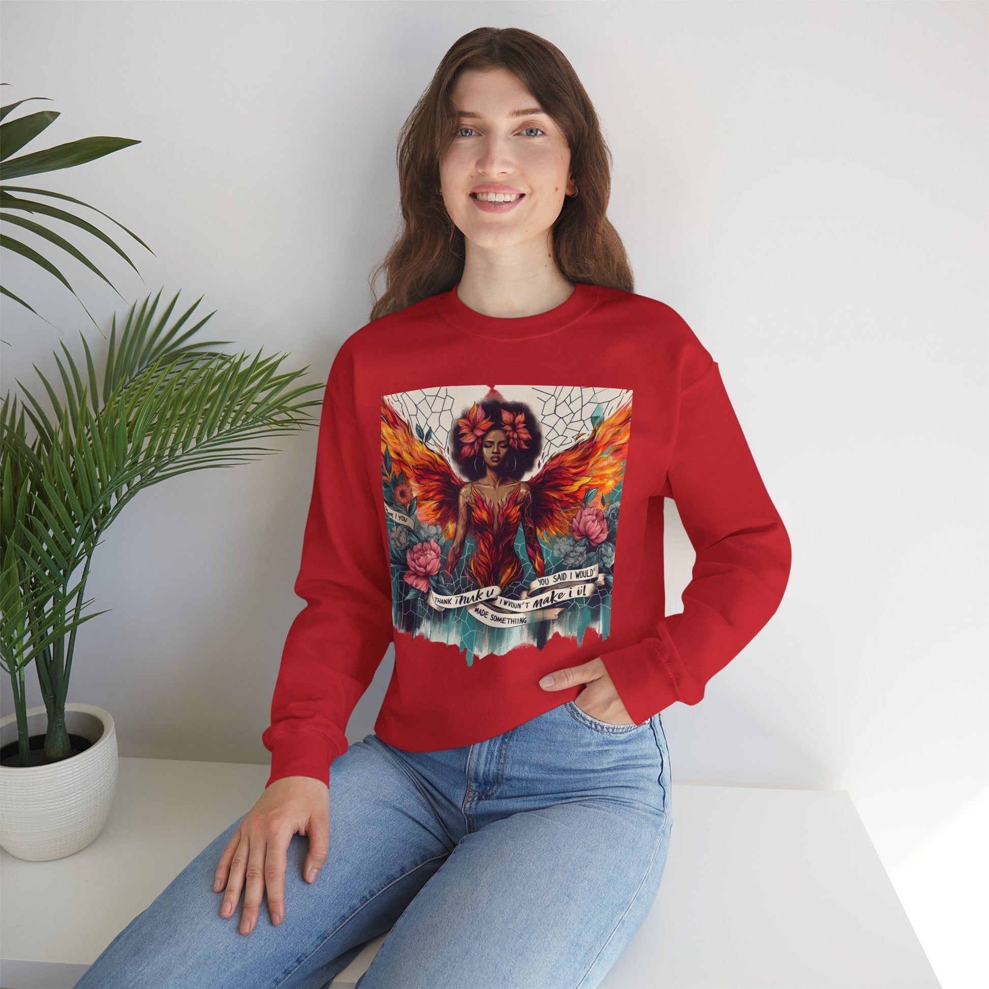 Artistic Phoenix Crewneck Sweatshirt - Cozy Unisex Apparel, Perfect for Casual Wear, Gift for Art Lovers, Birthday, Warmth & Style Printify