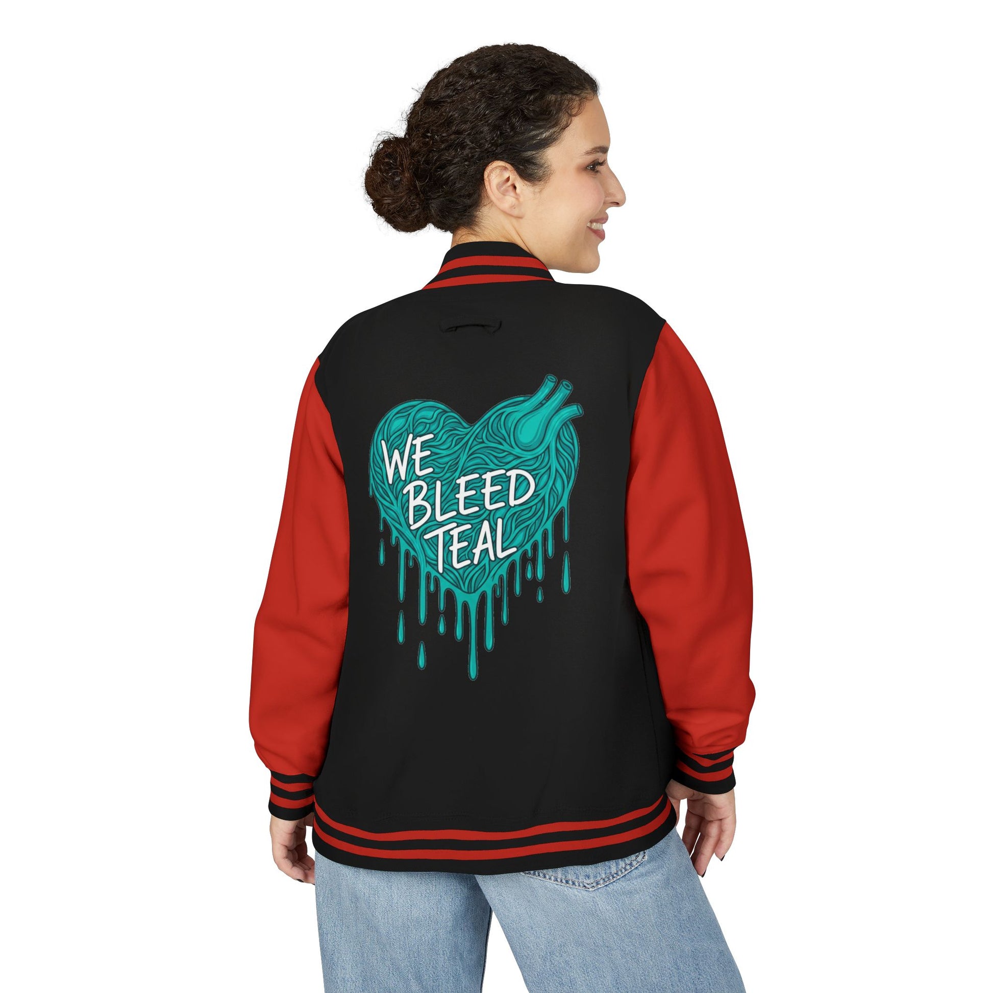 Teal Heart Letterman Jacket, Unisex Varsity Jacket for Sports Fans, Stylish College Apparel, Perfect Gift for Graduates, Casual [...]