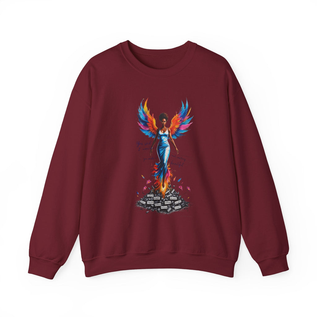 Phoenix Rising Sweatshirt - Inspirational Unisex Crewneck for Empowerment, Gift for Her, Motivational Apparel, Cozy Casual Wear, [...] Printify