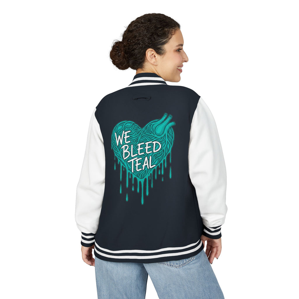 Teal Heart Letterman Jacket, Unisex Varsity Jacket for Sports Fans, Stylish College Apparel, Perfect Gift for Graduates, Casual [...]