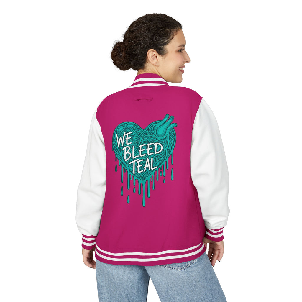 Teal Heart Letterman Jacket, Unisex Varsity Jacket for Sports Fans, Stylish College Apparel, Perfect Gift for Graduates, Casual [...]