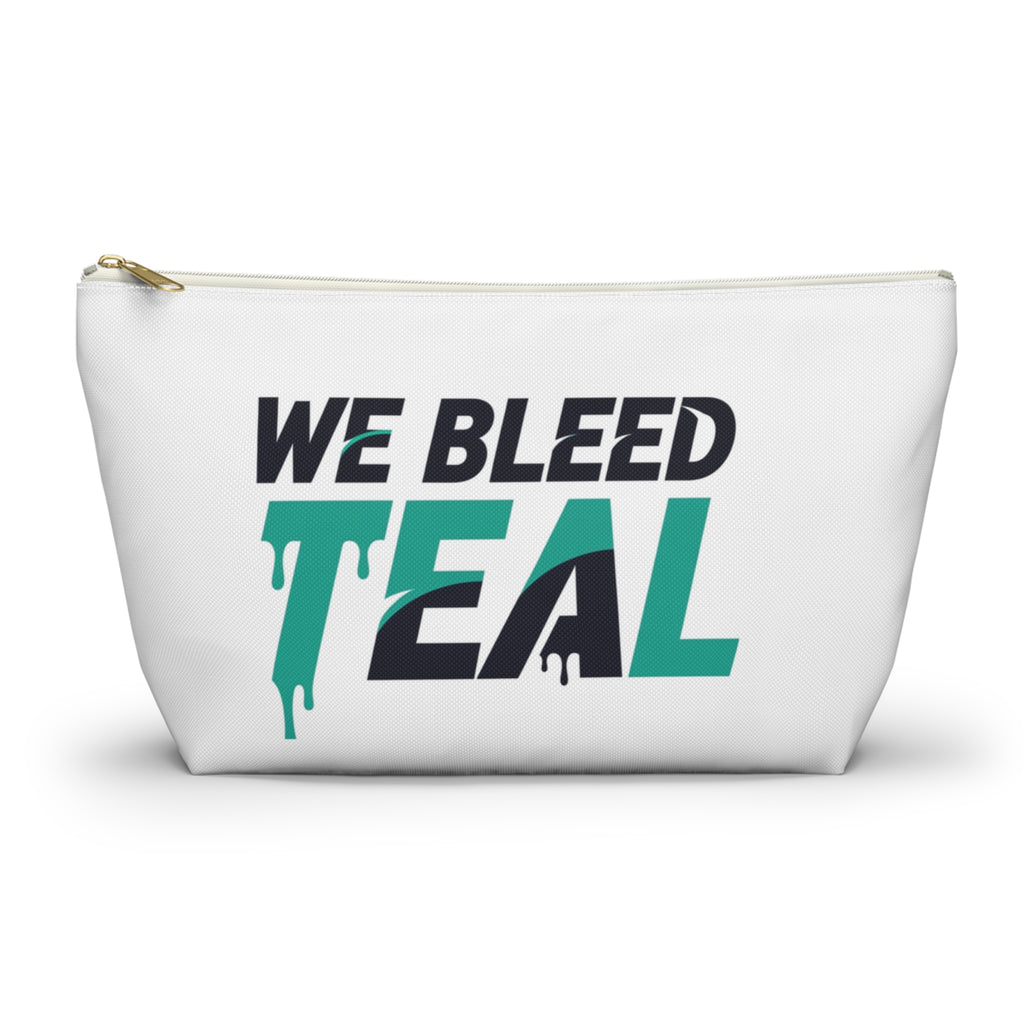 Teal Bleed Accessory Pouch - Perfect for Makeup, Travel, Office Supplies, Gifts, and Organization
