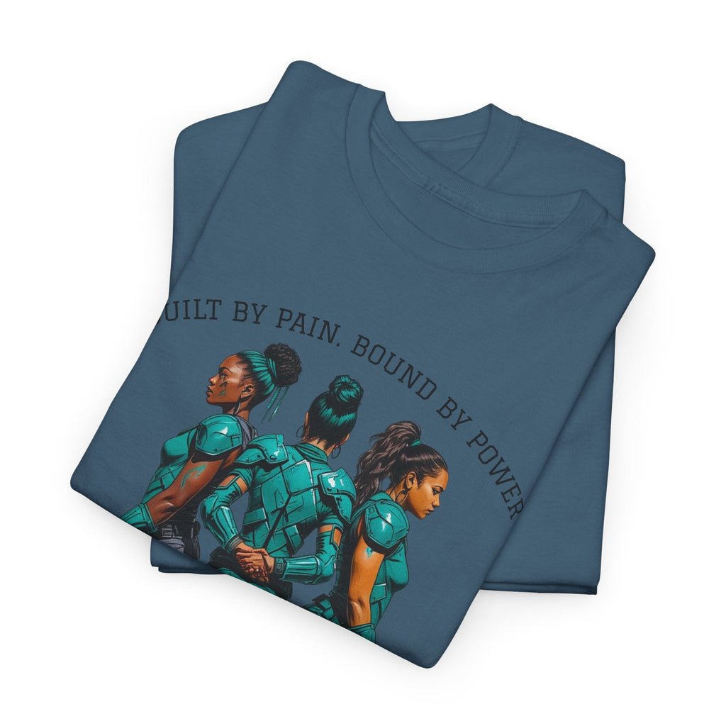 Empowering Unisex Heavy Cotton Tee - We Bleed, We Rise, Everyday Heroes, Stylish Casual Wear, Gift for Superhero Fans Printify