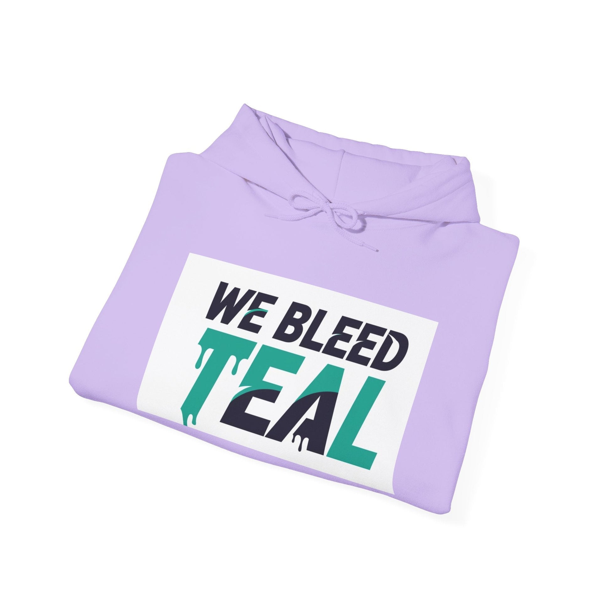 Teal Heart Hoodie, Unisex Hooded Sweatshirt, Casual Sweatshirt, Gift for Teal Lovers, Birthday Gift, Heart Sweatshirt Printify