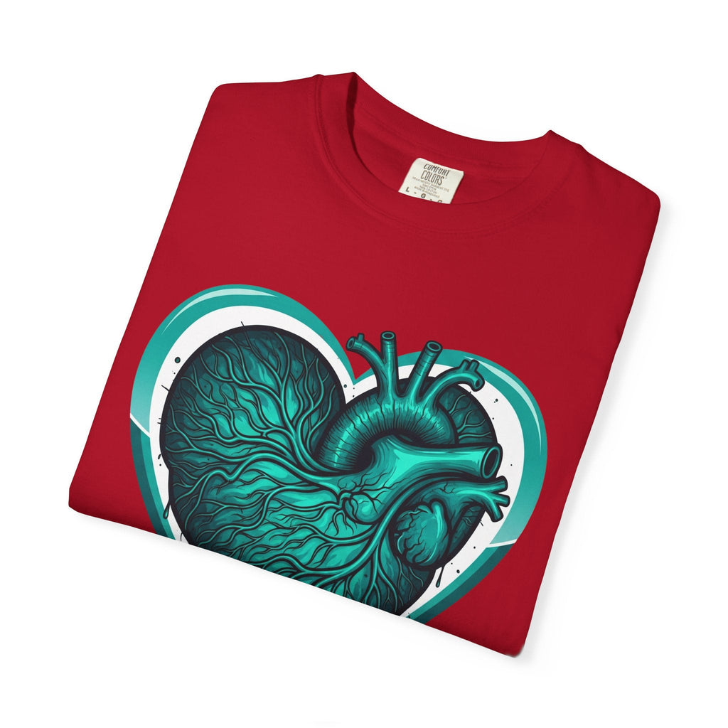 Teal Heart T-Shirt, Unisex Casual Shirt, Heart Health Awareness Tee, Gift for Men & Women, Comfortable Everyday Wear, We Bleed Teal Printify