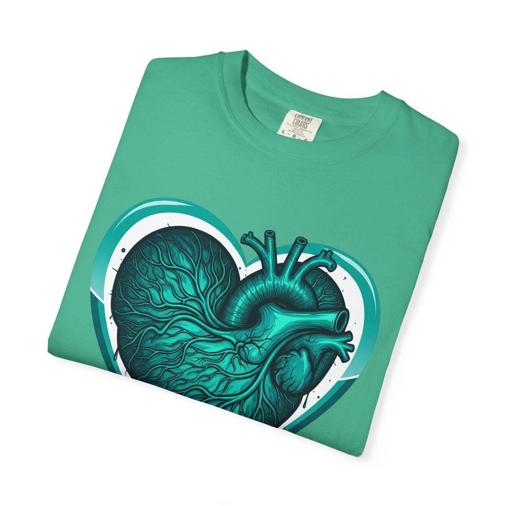 Teal Heart T-Shirt, Unisex Casual Shirt, Heart Health Awareness Tee, Gift for Men & Women, Comfortable Everyday Wear, We Bleed Teal Printify