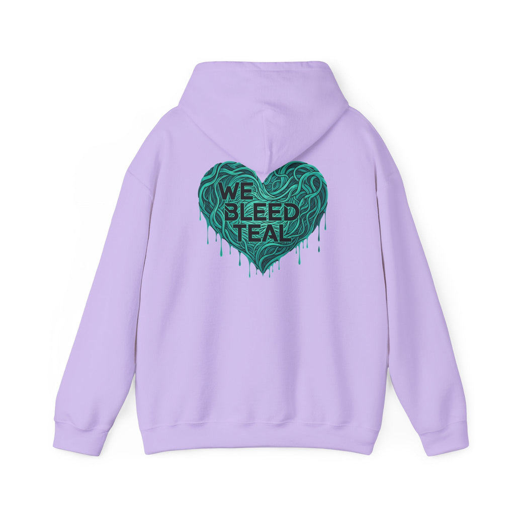 Teal Heart Hoodie, Unisex Hooded Sweatshirt, Casual Sweatshirt, Gift for Teal Lovers, Birthday Gift, Heart Sweatshirt Printify