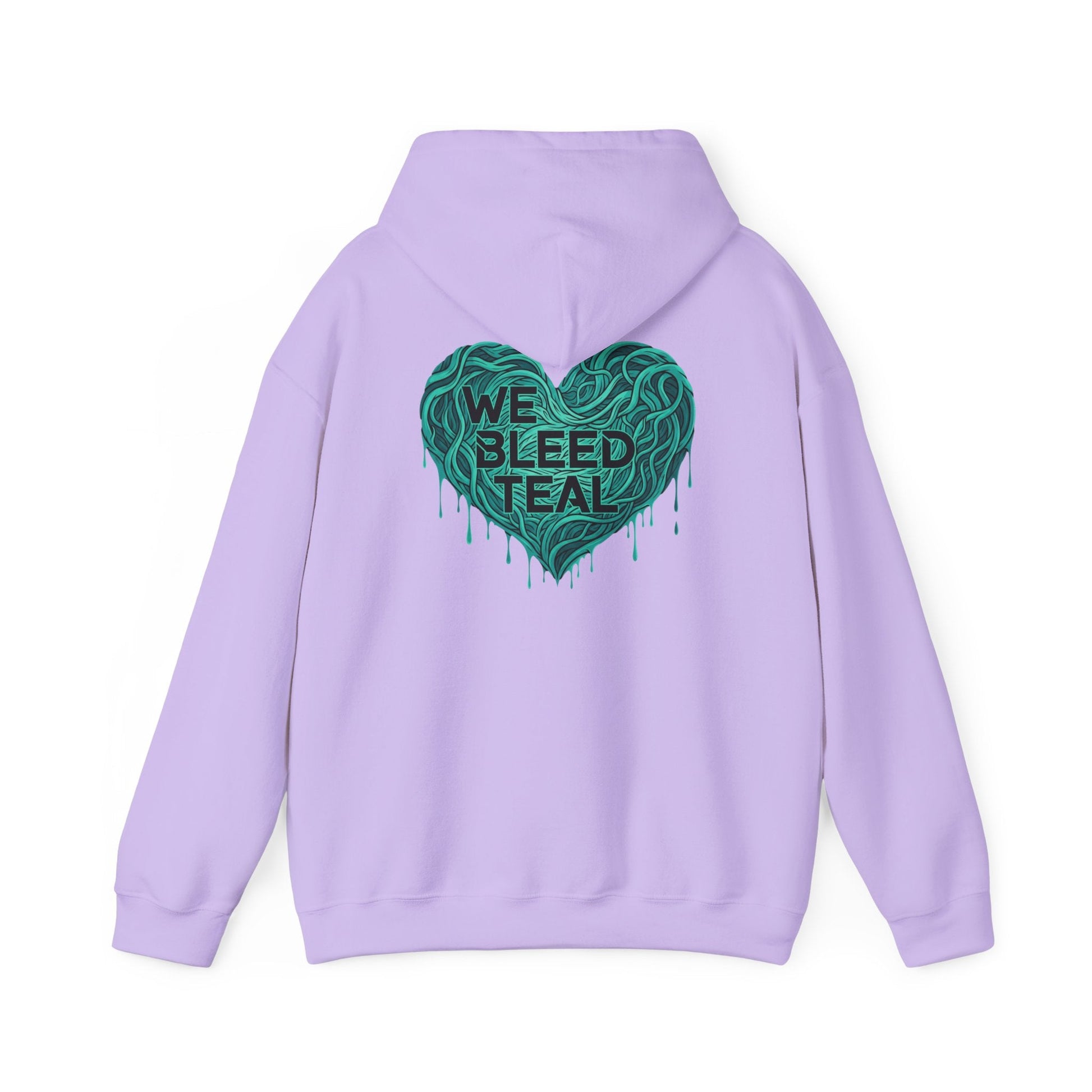 Teal Heart Hoodie, Unisex Hooded Sweatshirt, Casual Sweatshirt, Gift for Teal Lovers, Birthday Gift, Heart Sweatshirt Printify