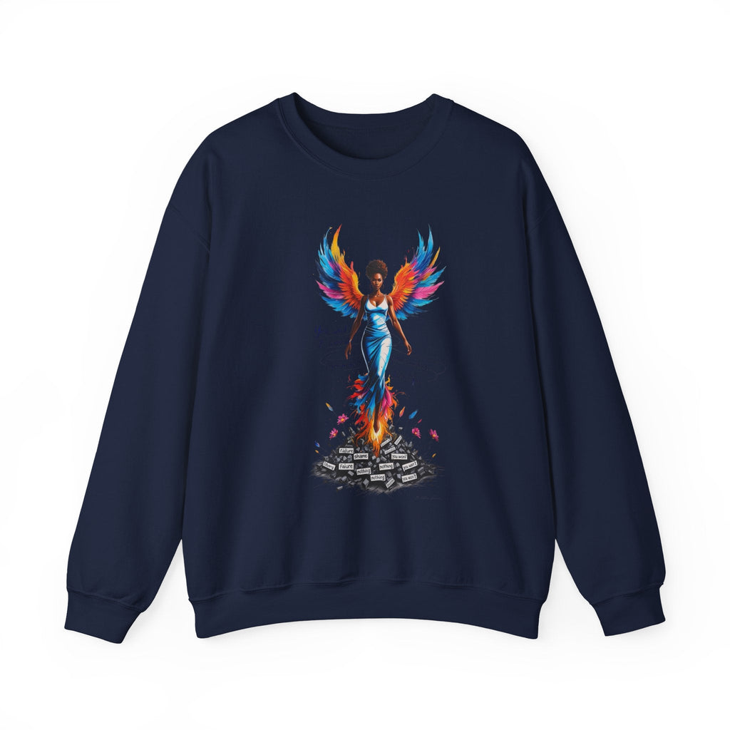 Phoenix Rising Sweatshirt - Inspirational Unisex Crewneck for Empowerment, Gift for Her, Motivational Apparel, Cozy Casual Wear, [...] Printify