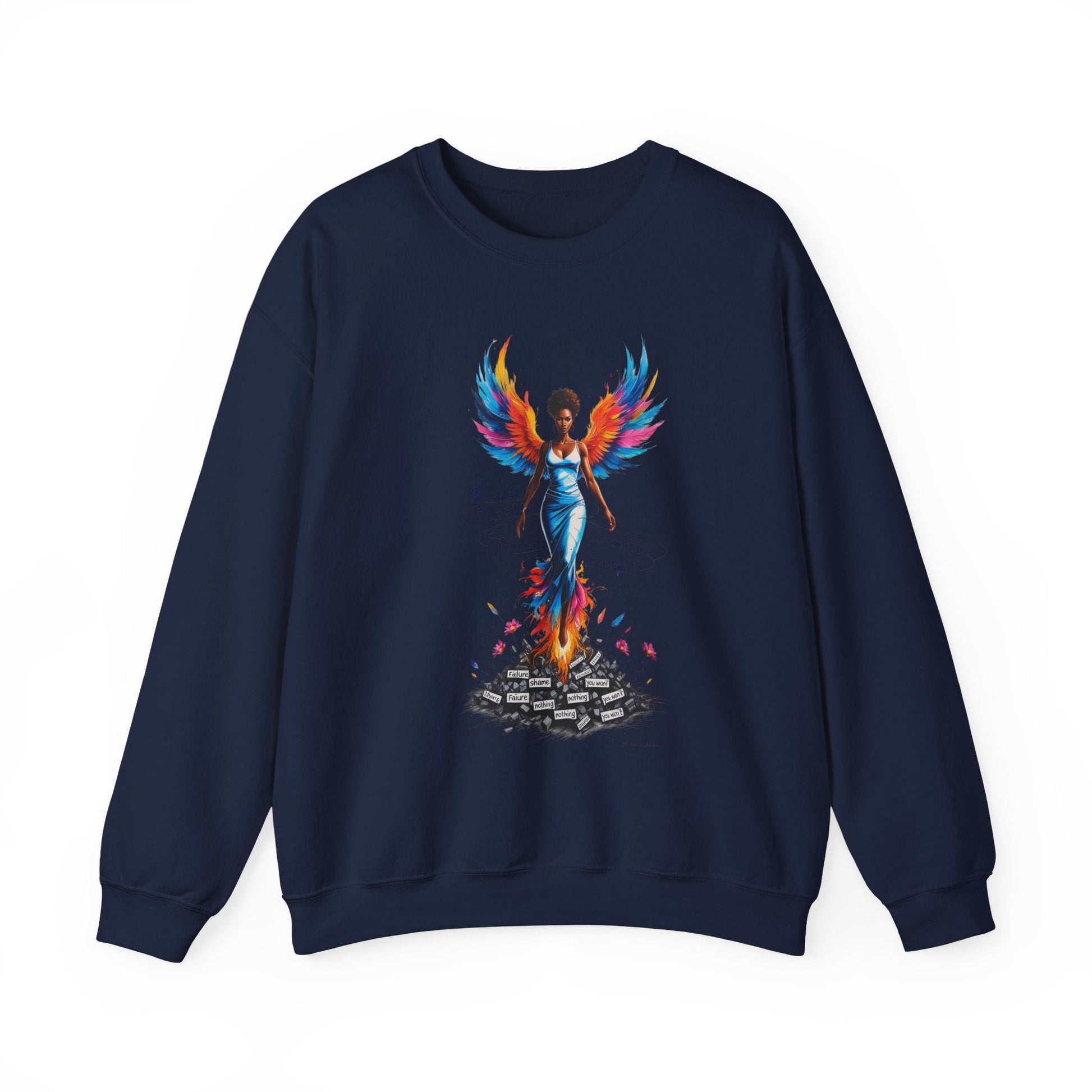 Phoenix Rising Sweatshirt - Inspirational Unisex Crewneck for Empowerment, Gift for Her, Motivational Apparel, Cozy Casual Wear, [...] Printify