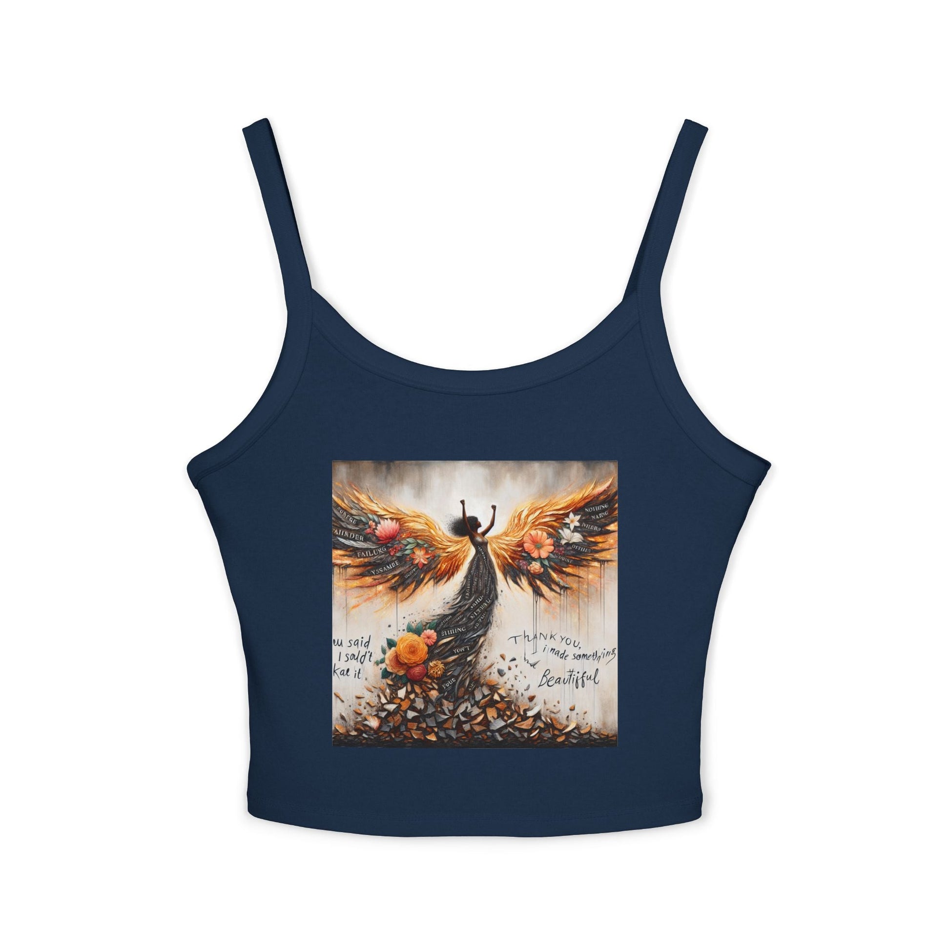 Angel Wings Inspirational Tank Top, Empowerment Gift, Summer Fashion, Bohemian Style, Spiritual Apparel, Women’s Casual Wear Printify