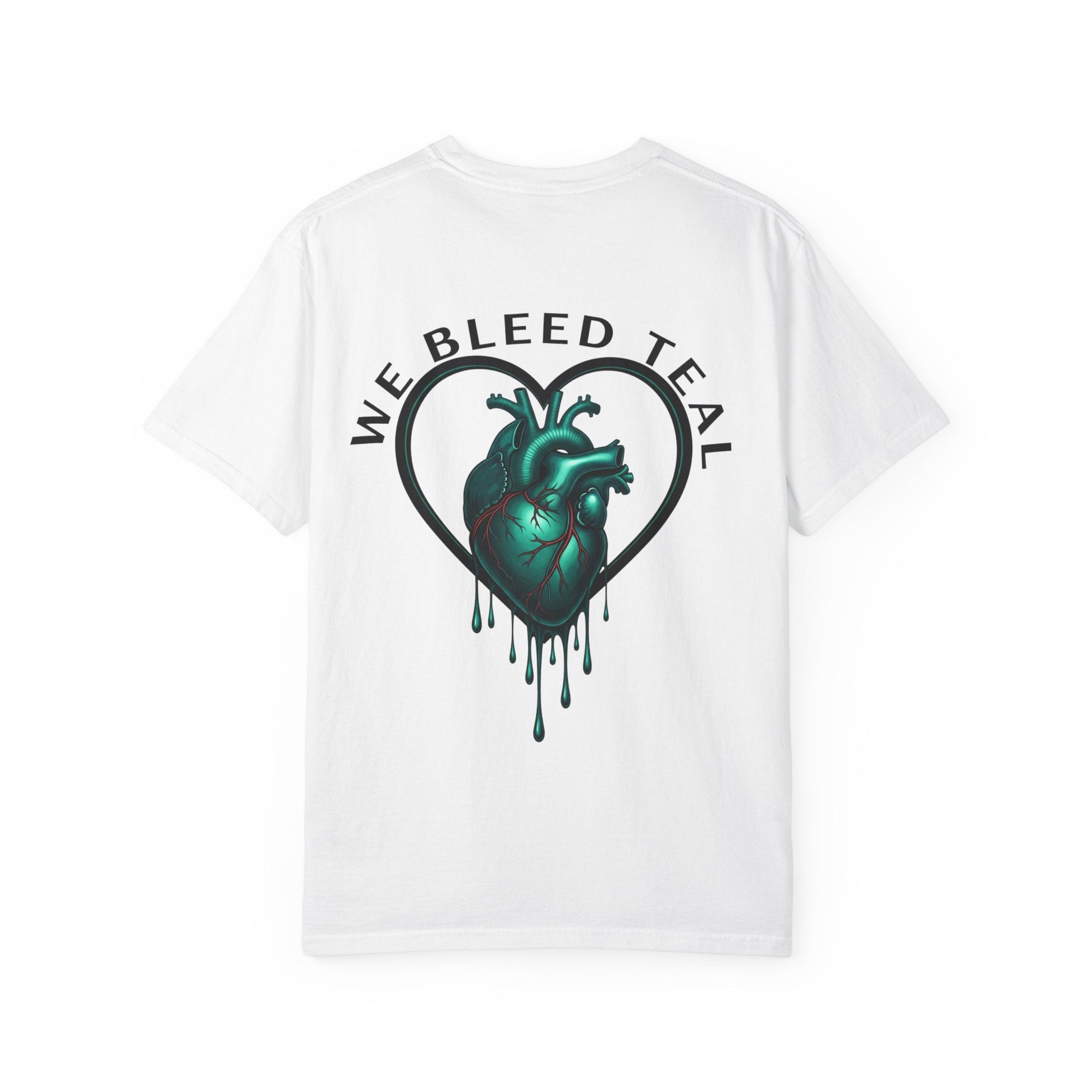 Teal Heart Unisex T-Shirt, Casual Wear, Everyday Tee, Unique Gift for Observances, Music Festivals, Art Lovers Printify