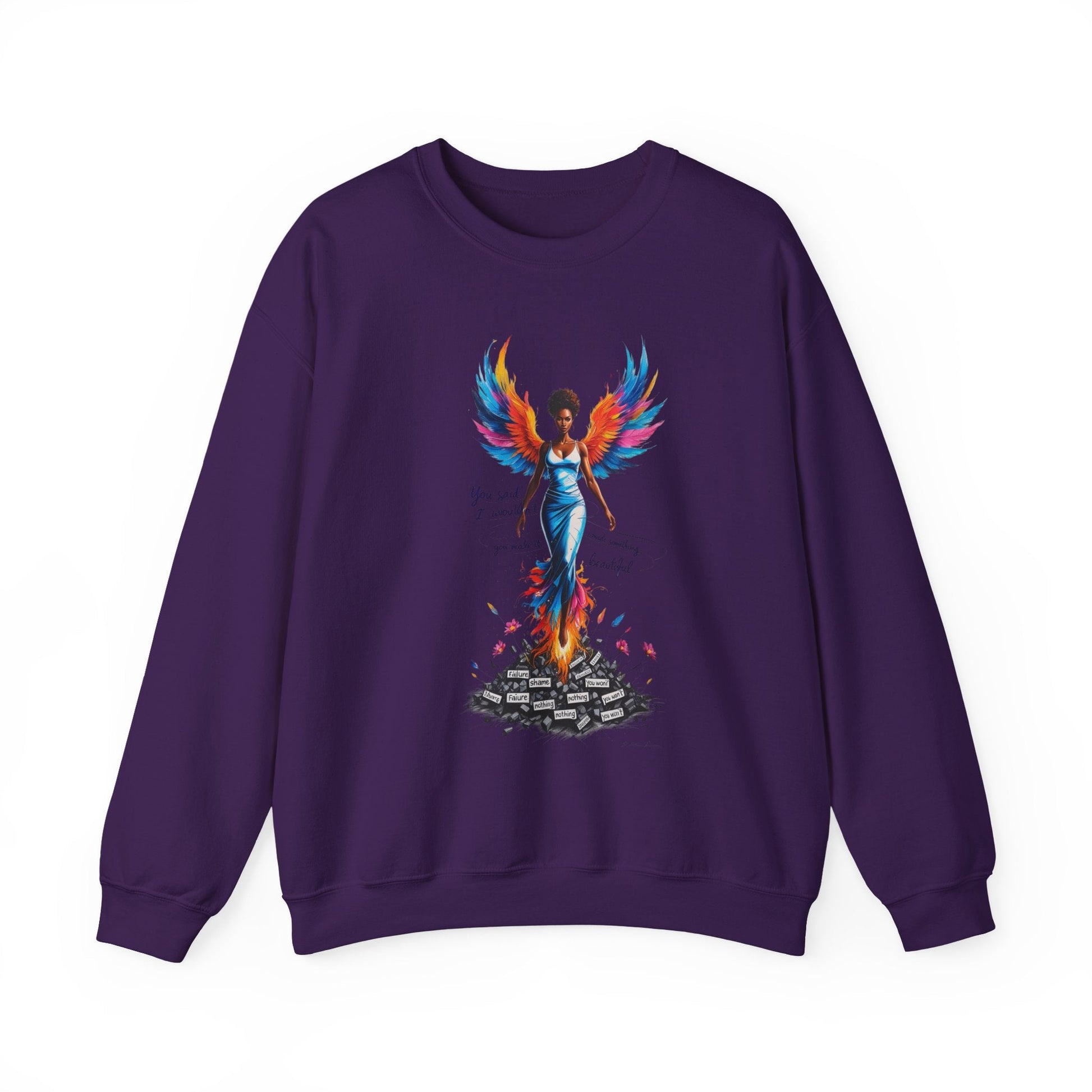 Phoenix Rising Sweatshirt - Inspirational Unisex Crewneck for Empowerment, Gift for Her, Motivational Apparel, Cozy Casual Wear, [...] Printify