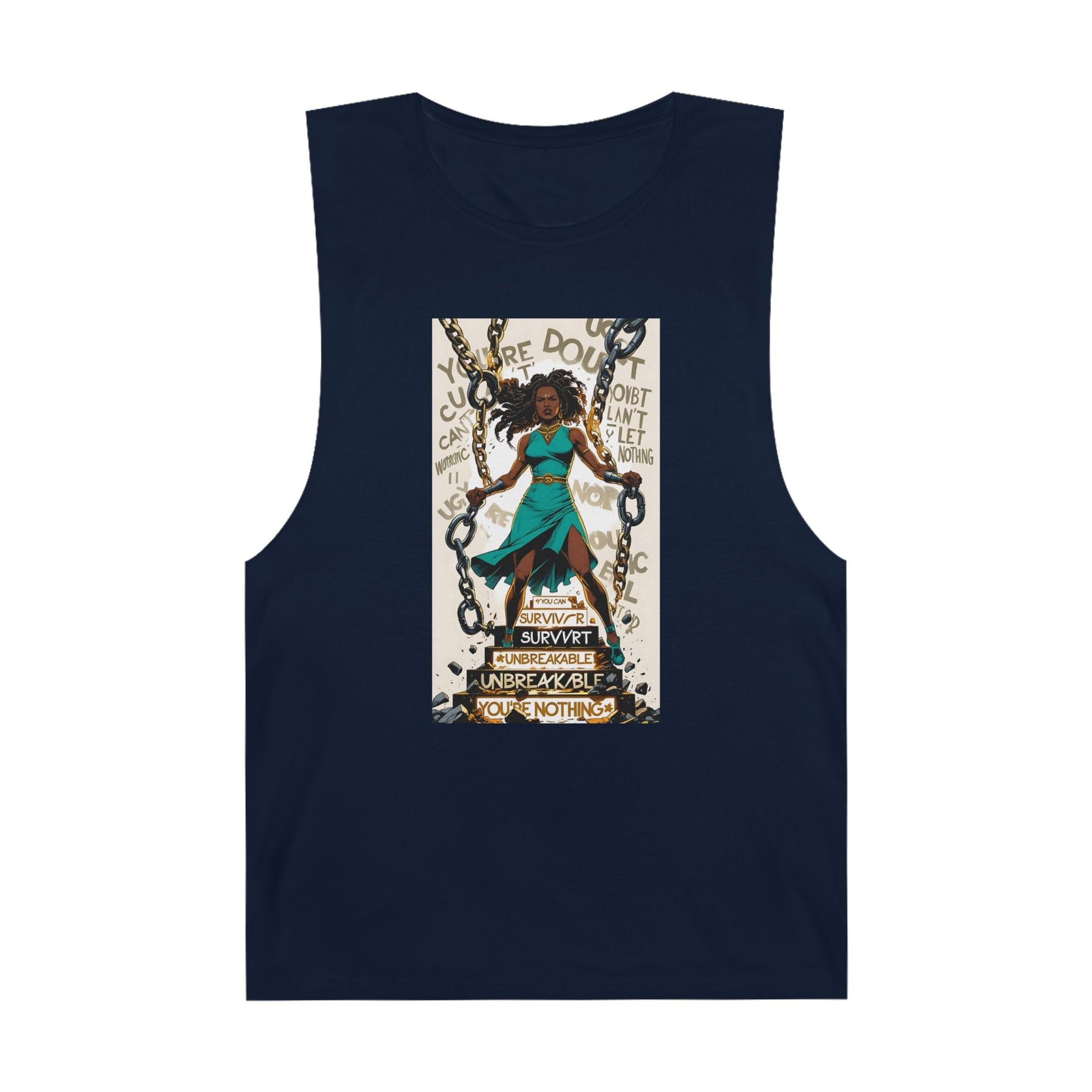 Empowering Unisex Tank Top - Unbreakable Resilience, Inspirational Workout Wear, Summer Fashion, Gift for Her, Affirmation Top Printify