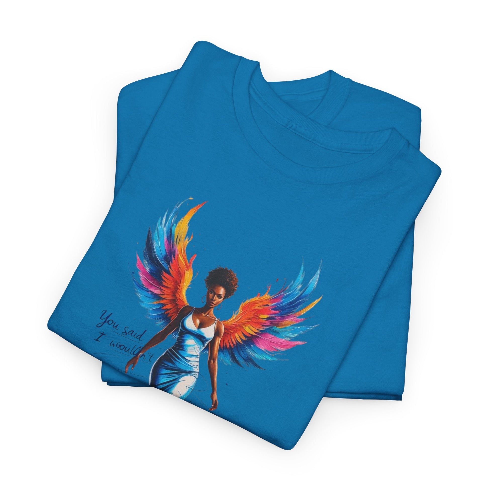 Vibrant Angelic Heavy Cotton Tee - Unisex T-Shirt, Inspirational Apparel, Casual Wear, Gift for Her, Spiritual Fashion Printify