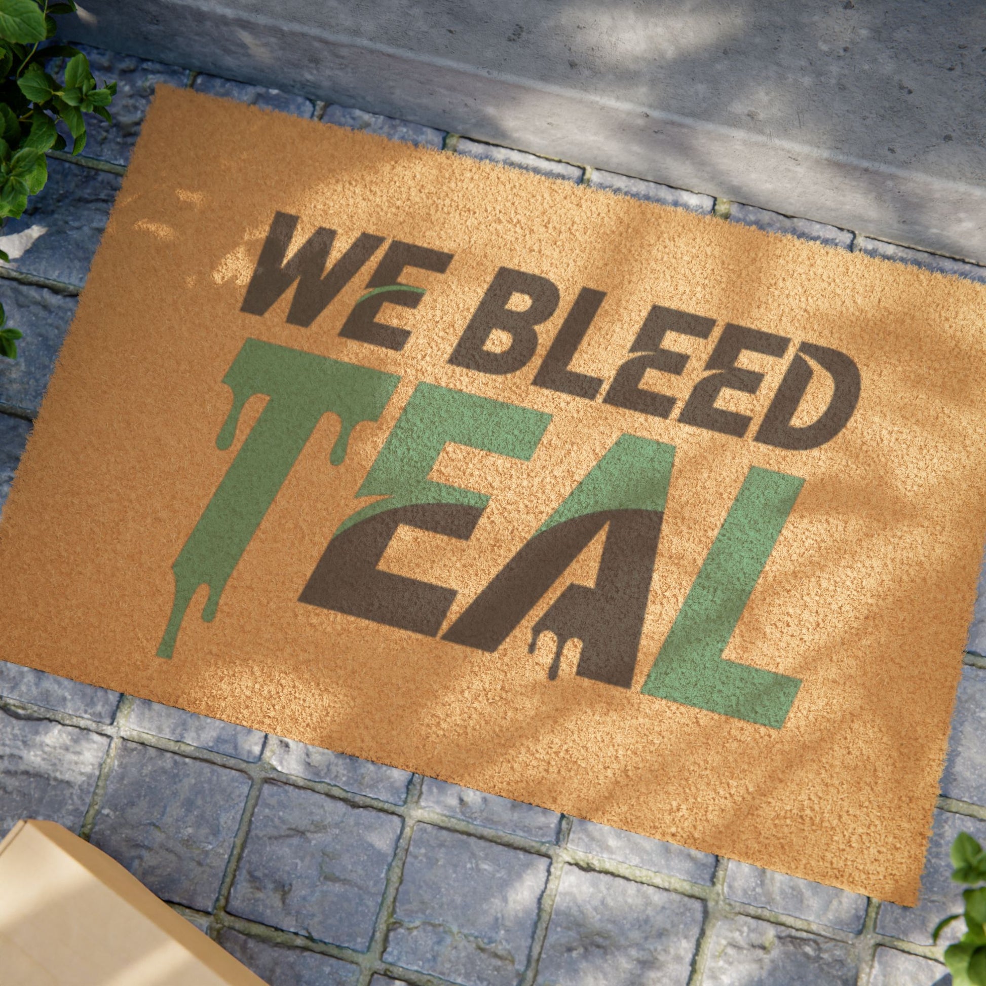 Teal Pride Doormat - Fun Home Decor, Entrance Mat, Sports Fan Gift, Personalized Welcome Mat, Unique Housewarming Present