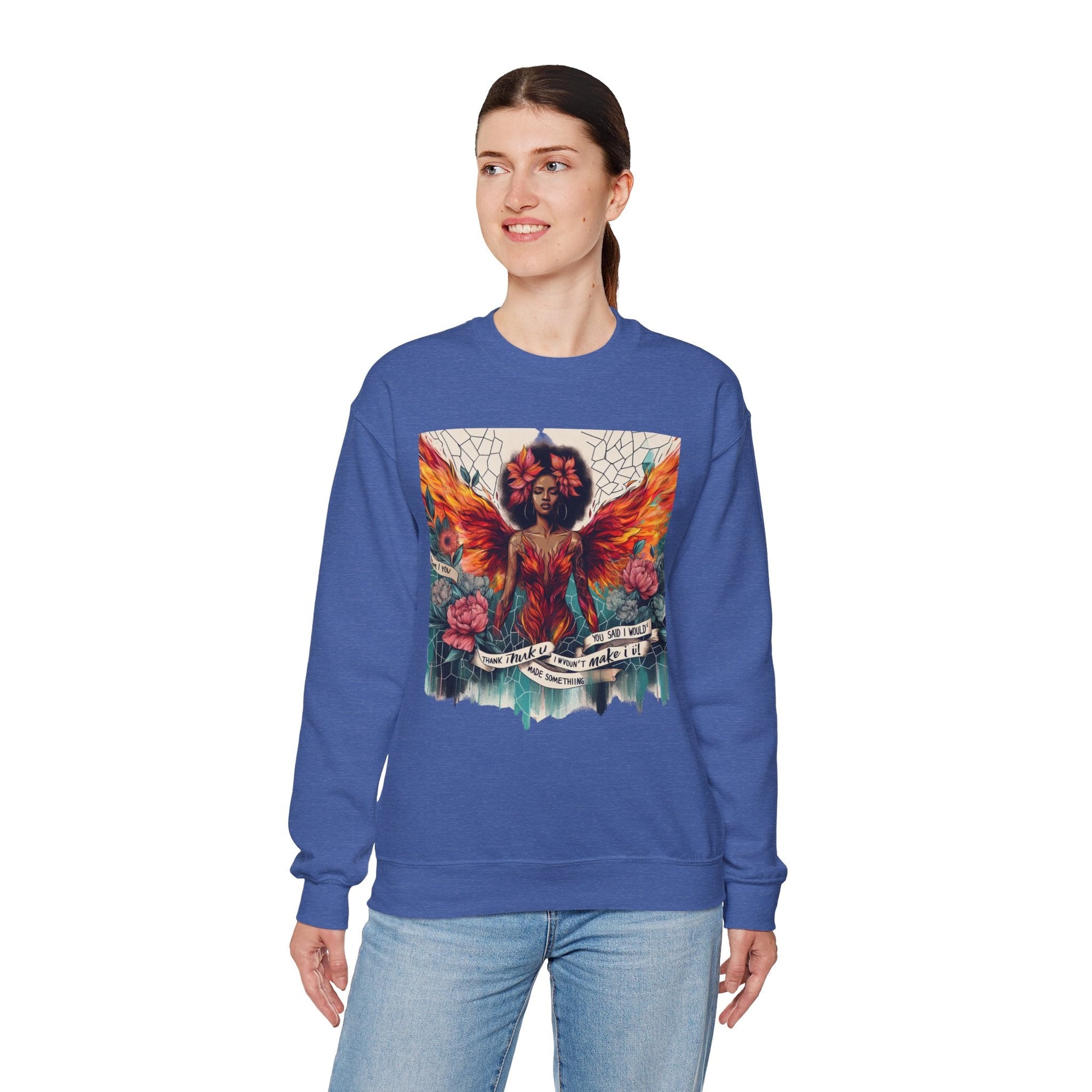 Artistic Phoenix Crewneck Sweatshirt - Cozy Unisex Apparel, Perfect for Casual Wear, Gift for Art Lovers, Birthday, Warmth & Style Printify