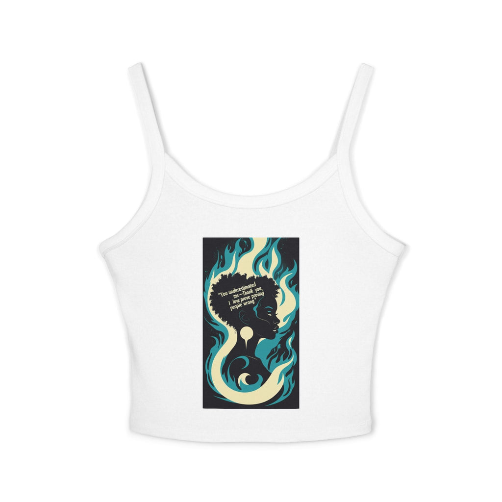 Empowered Women Tank Top, Inspirational Spaghetti Strap, Feminist Apparel, Graphic Tees, Summer Wardrobe Essential Printify