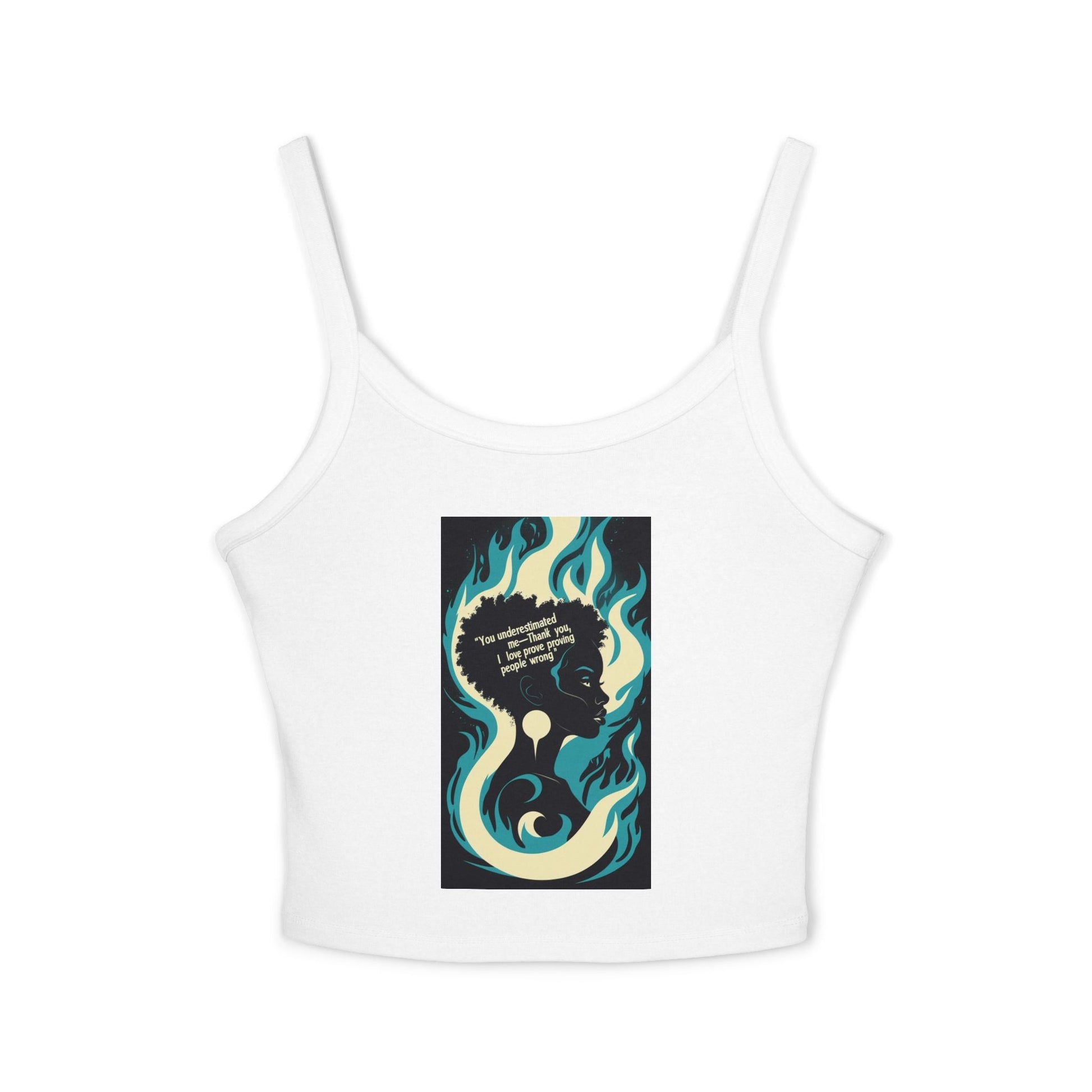 Empowered Women Tank Top, Inspirational Spaghetti Strap, Feminist Apparel, Graphic Tees, Summer Wardrobe Essential Printify