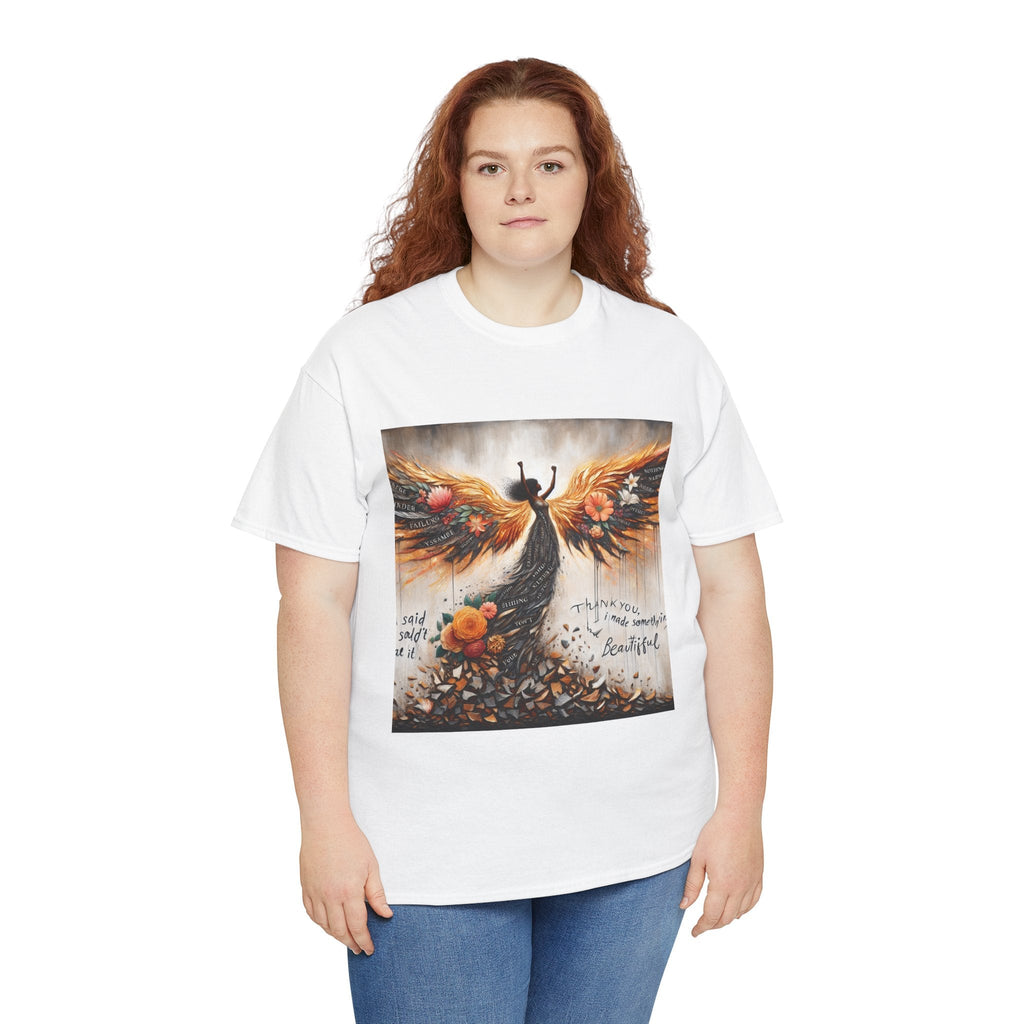 Beautiful In Every Way Unisex Heavy Cotton Tee, Inspirational Art Shirt, Self-Love Gift, Motivational Tee, Fashionable Everyday Wear Printify