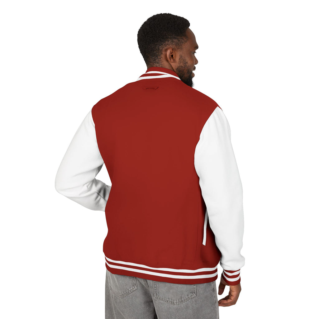 Trendy Unisex Heavyweight Letterman Jacket, Stylish Athletic Outerwear, Retro Varsity Fashion, Casual Jacket, Perfect for Events