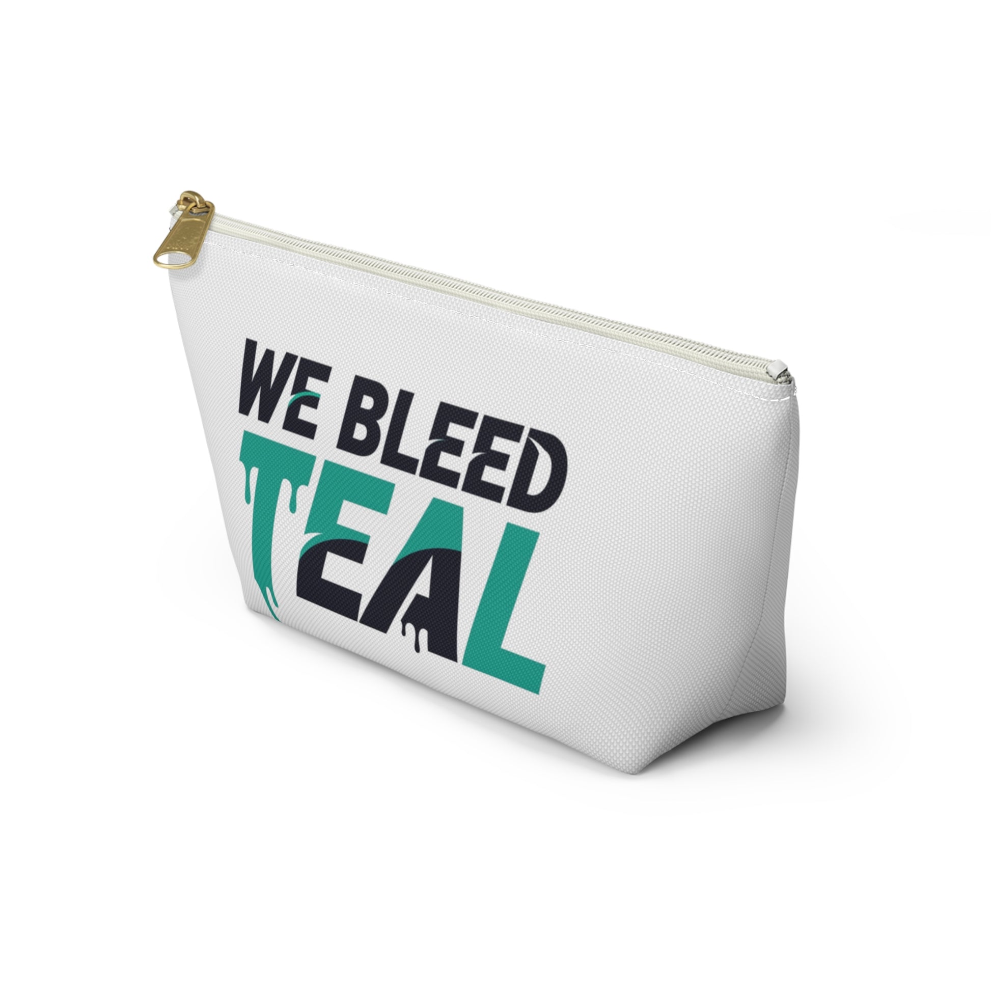 Teal Bleed Accessory Pouch - Perfect for Makeup, Travel, Office Supplies, Gifts, and Organization