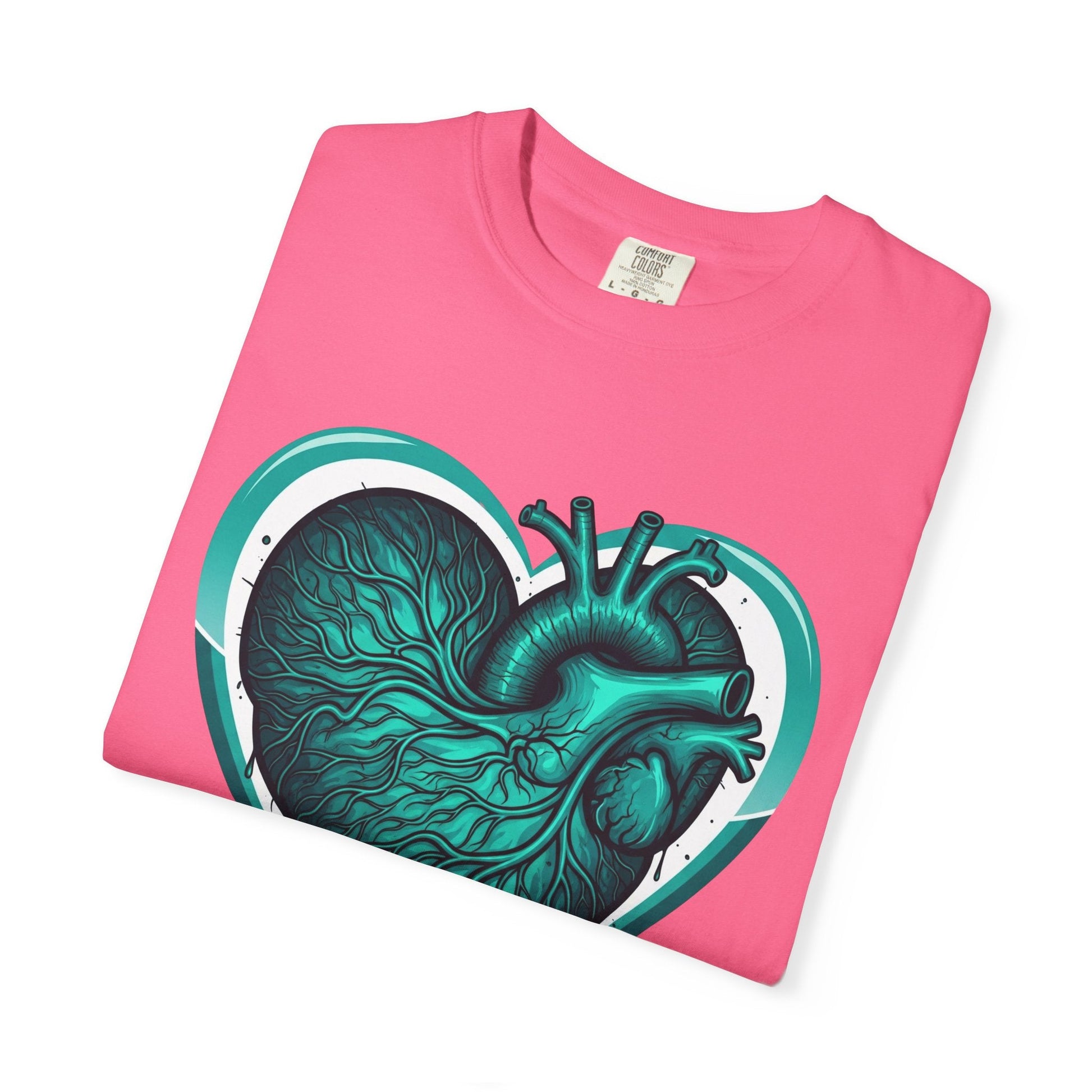 Teal Heart T-Shirt, Unisex Casual Shirt, Heart Health Awareness Tee, Gift for Men & Women, Comfortable Everyday Wear, We Bleed Teal Printify