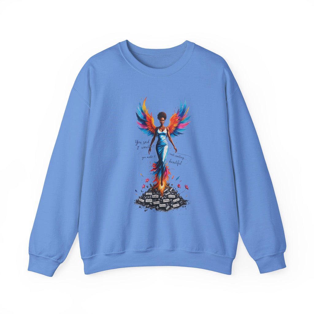 Phoenix Rising Sweatshirt - Inspirational Unisex Crewneck for Empowerment, Gift for Her, Motivational Apparel, Cozy Casual Wear, [...] Printify