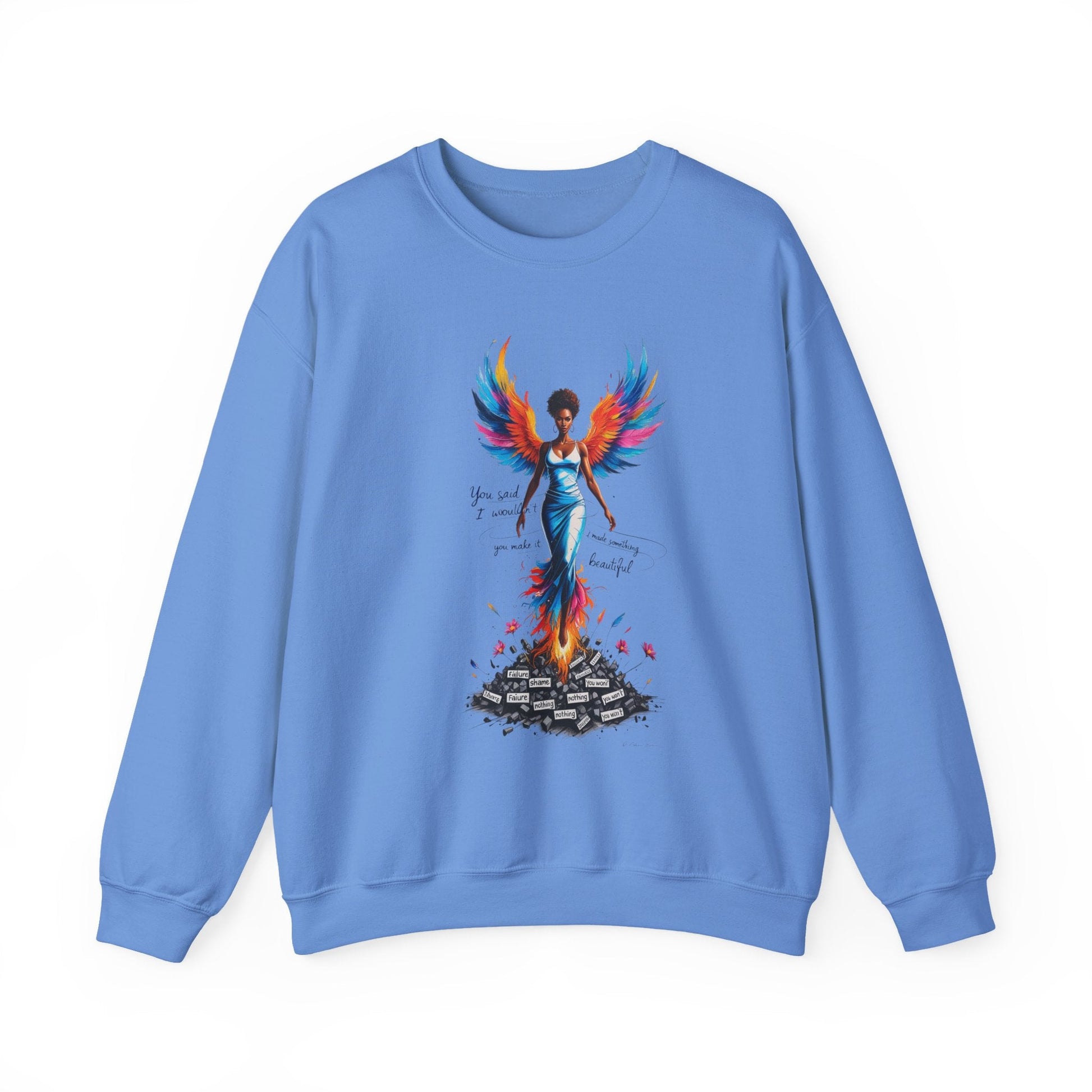 Phoenix Rising Sweatshirt - Inspirational Unisex Crewneck for Empowerment, Gift for Her, Motivational Apparel, Cozy Casual Wear, [...] Printify