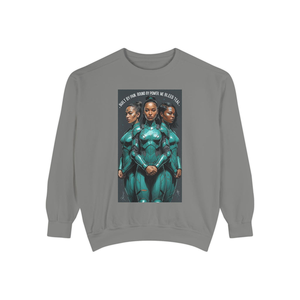 Empowering Graphic Sweatshirt for Fans of Sci-Fi, Unique Gift for Her, Cozy Lounge Wear, Perfect for Birthdays, Holiday, or Everyday Style Printify