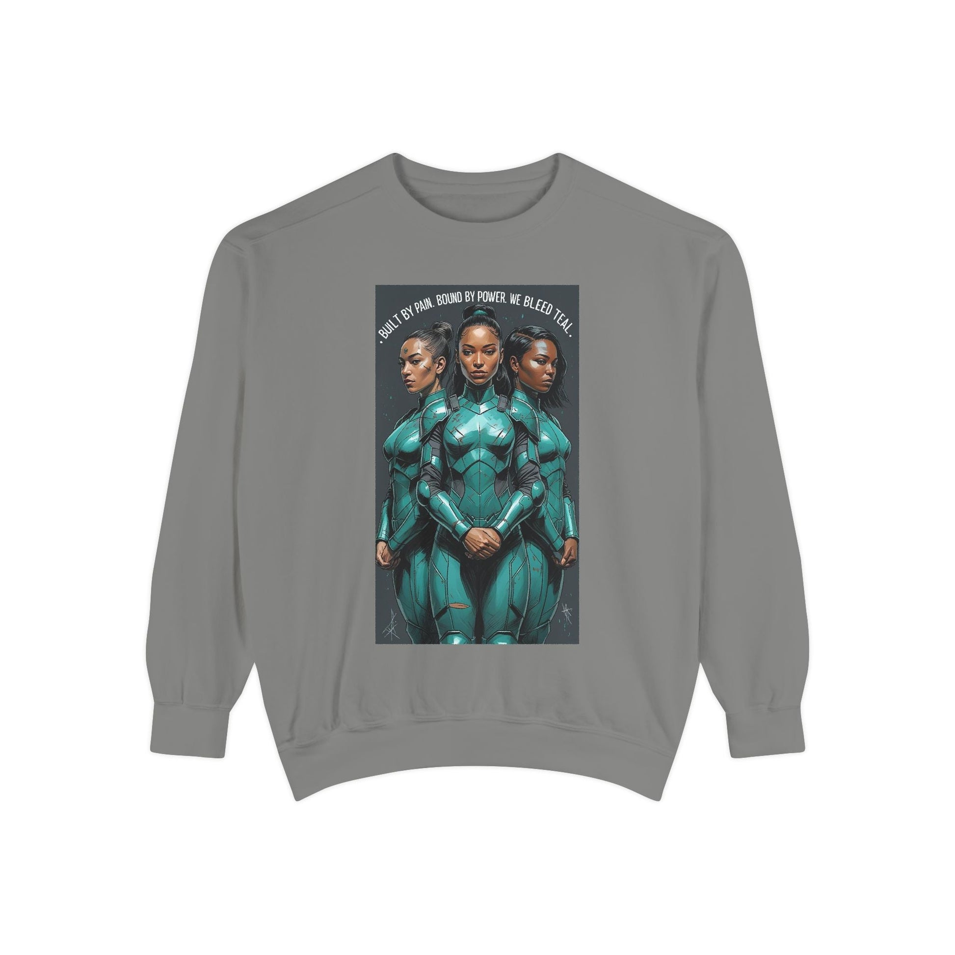 Empowering Graphic Sweatshirt for Fans of Sci-Fi, Unique Gift for Her, Cozy Lounge Wear, Perfect for Birthdays, Holiday, or Everyday Style Printify