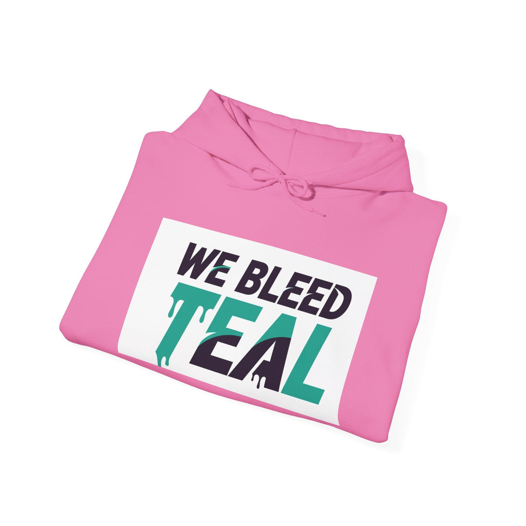 Teal Heart Hoodie, Unisex Hooded Sweatshirt, Casual Sweatshirt, Gift for Teal Lovers, Birthday Gift, Heart Sweatshirt Printify