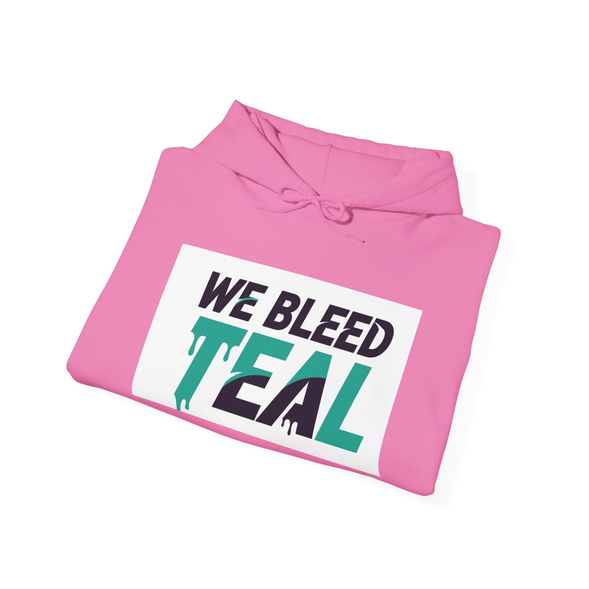 Teal Heart Hoodie, Unisex Hooded Sweatshirt, Casual Sweatshirt, Gift for Teal Lovers, Birthday Gift, Heart Sweatshirt Printify