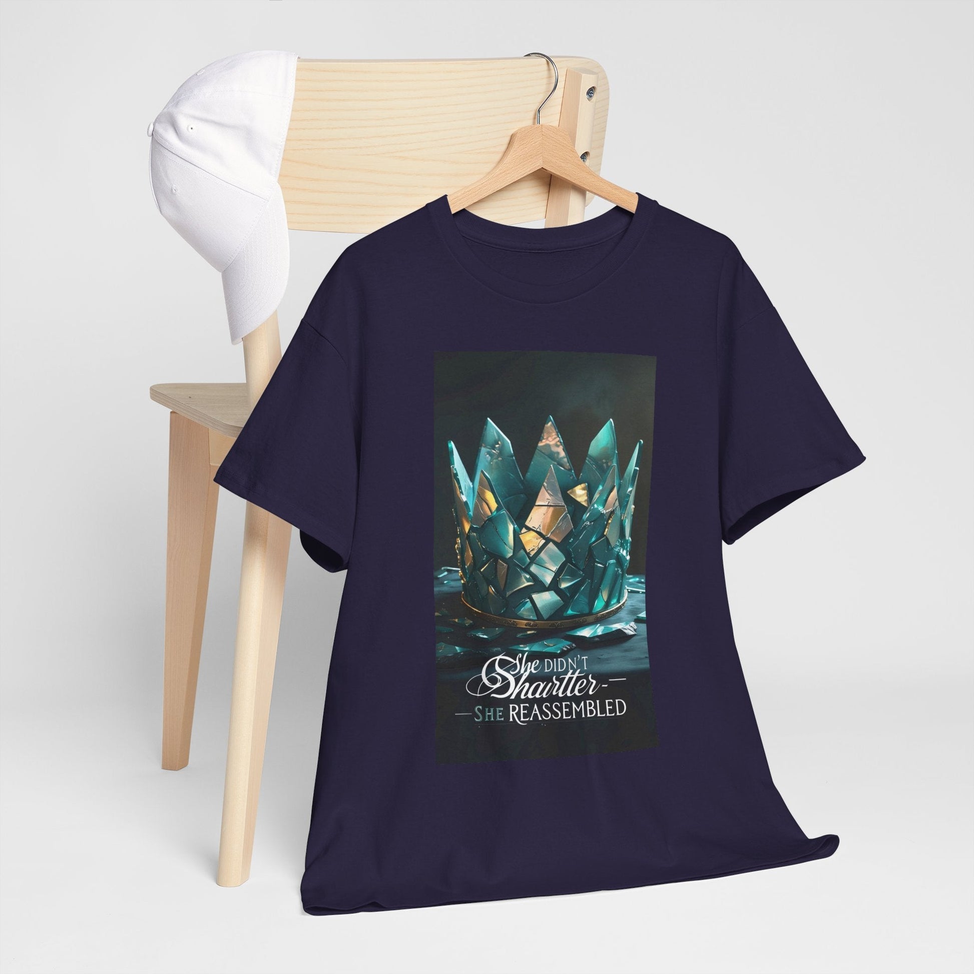 Stunning Crystal Crown Tee, Graphic T-Shirt, Unisex Cotton Top, Unique Gift, Fantasy Apparel, Holiday T-Shirt Printify