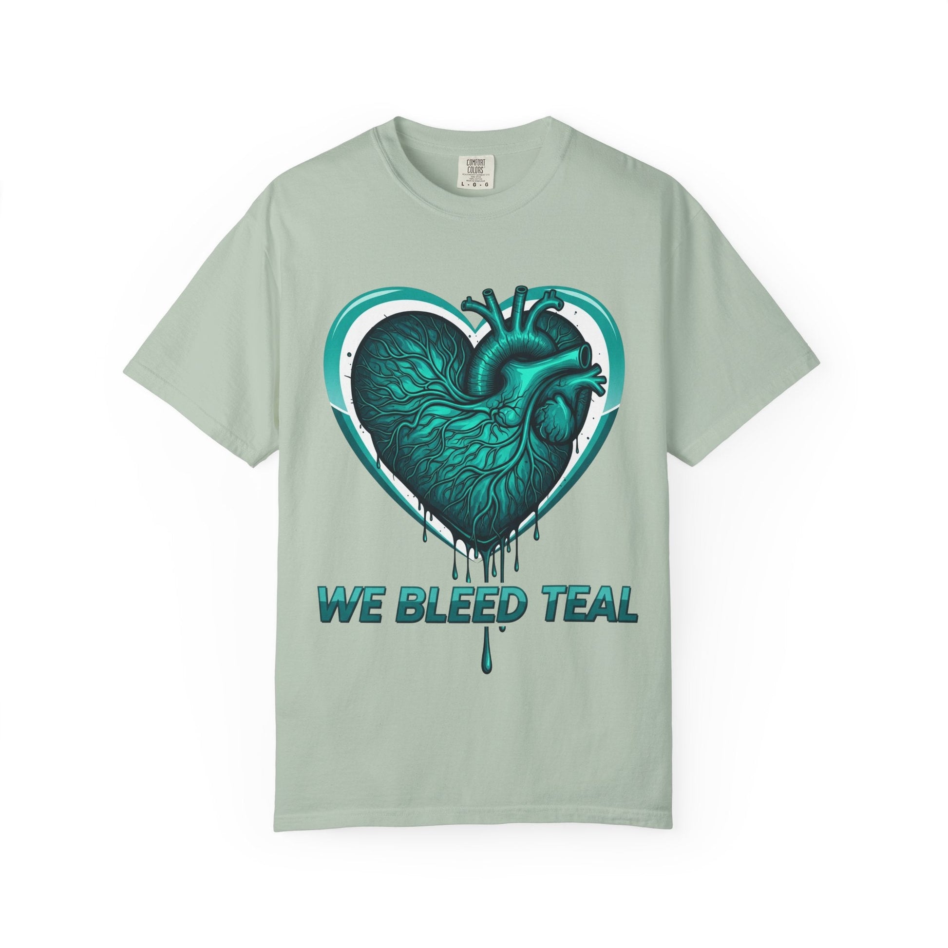 Teal Heart T-Shirt, Unisex Casual Shirt, Heart Health Awareness Tee, Gift for Men & Women, Comfortable Everyday Wear, We Bleed Teal Printify