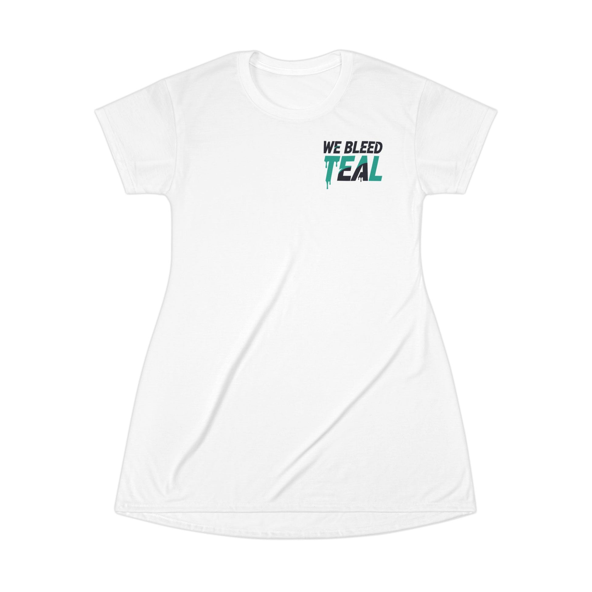 Teal Panther Graphic T-Shirt Dress – Casual Wear, Summer Outfits, Team Spirit Apparel, Unique Gifts, Trendy Fashion