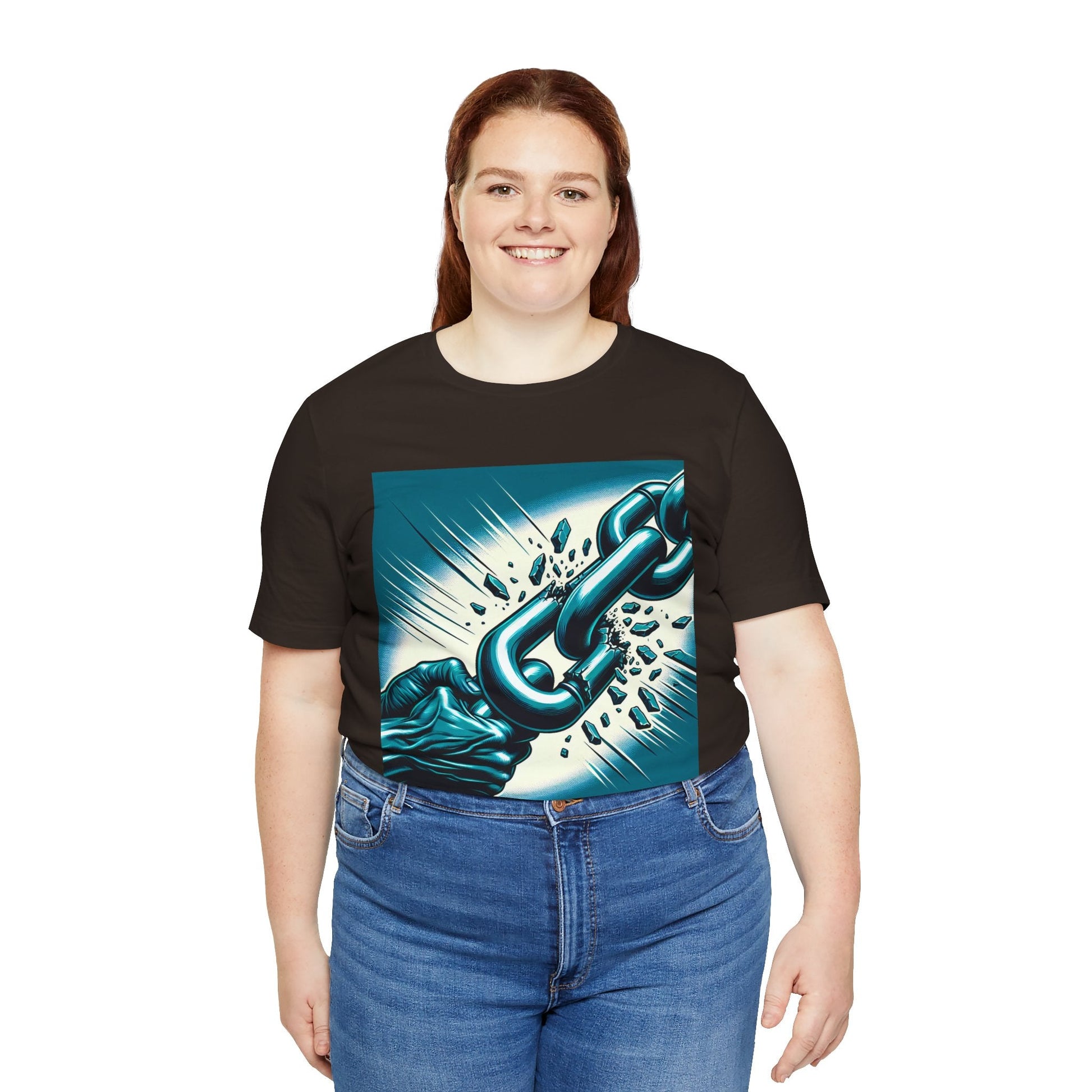 Breaking Free Graphic Tee, Unisex Short Sleeve Shirt, Motivational T-Shirt, Liberation Celebration Wear, Casual Empowerment Apparel