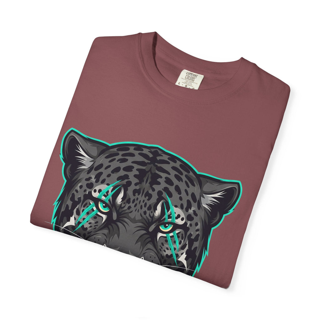 Teal Panther Unisex T-Shirt, Casual Graphic Tee, Animal Lover Gift, Unique Style, Eco-Friendly Apparel Printify