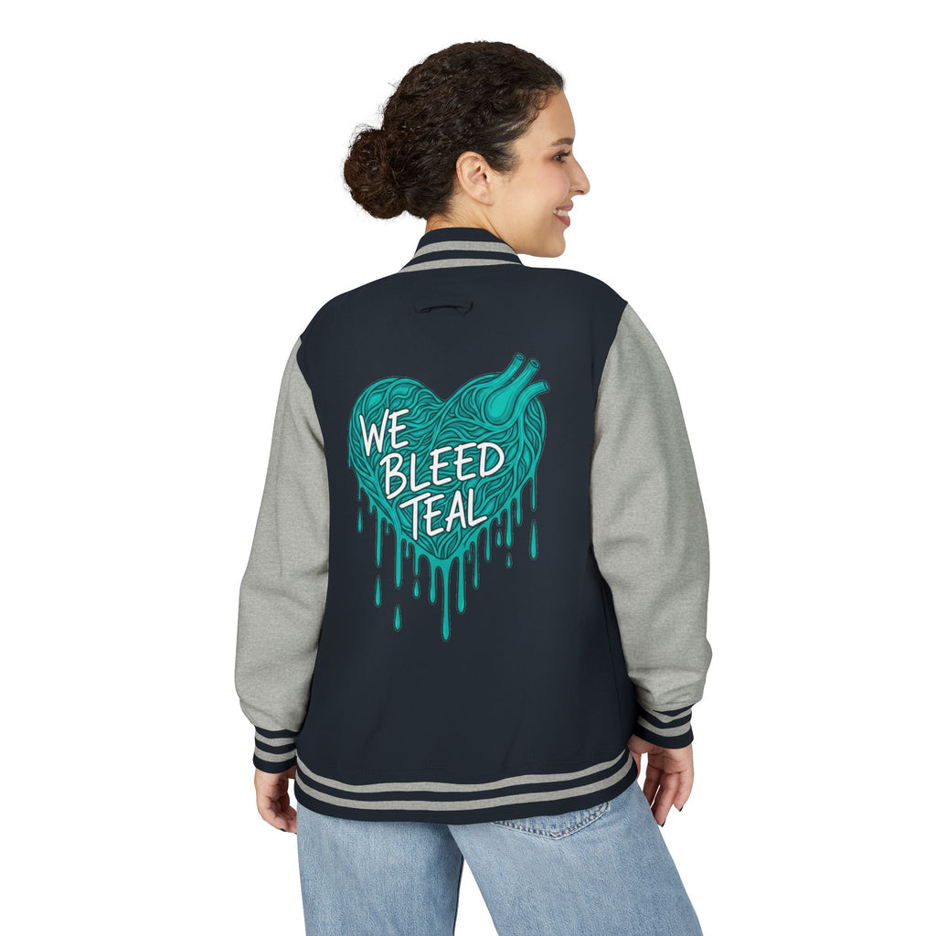 Teal Heart Letterman Jacket, Unisex Varsity Jacket for Sports Fans, Stylish College Apparel, Perfect Gift for Graduates, Casual [...]
