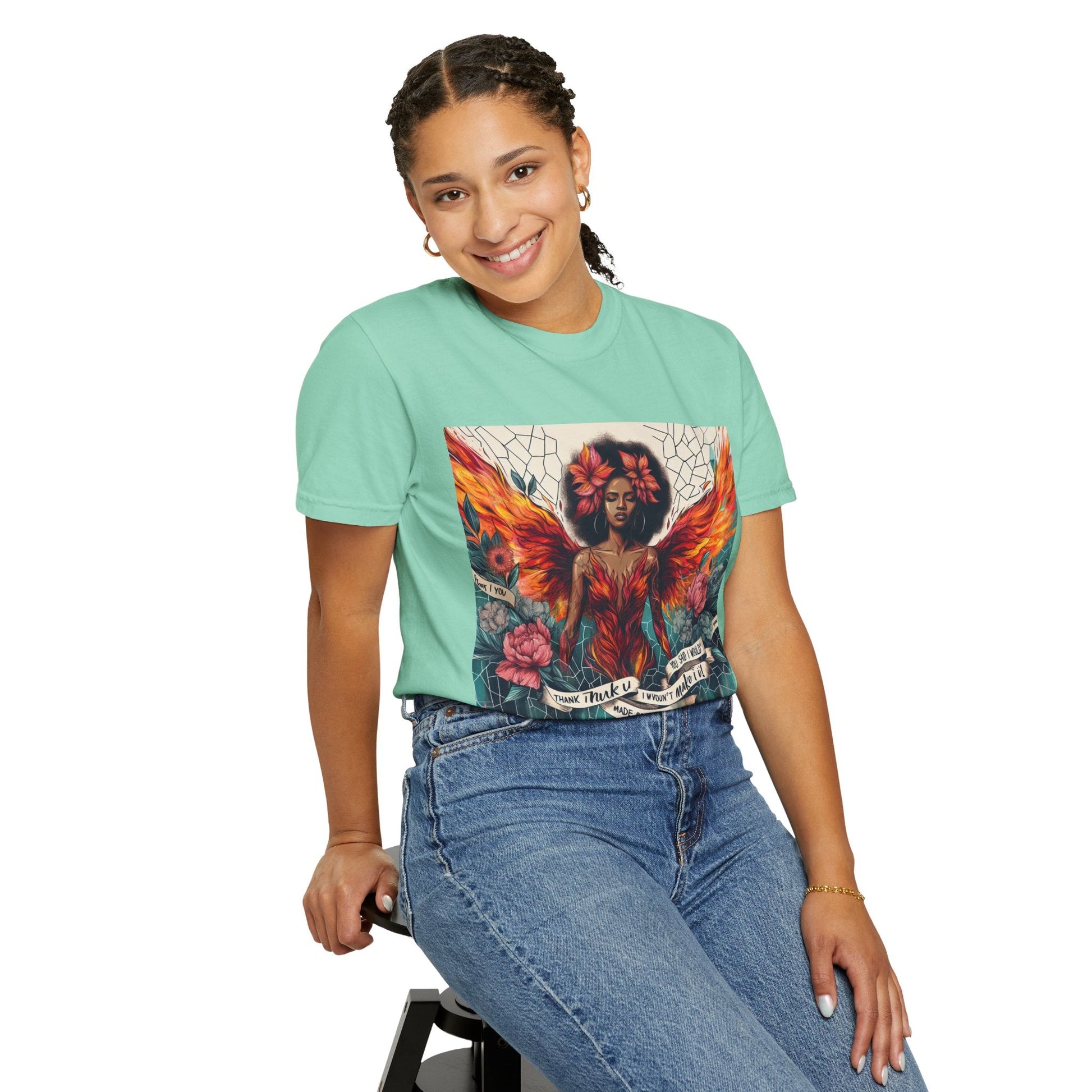 Vibrant Empowerment T-Shirt, Artistic Tee for Feminists, Gift for Her, Boho Style Shirt, Festival Apparel, Unisex Graphic T-Shirt Printify