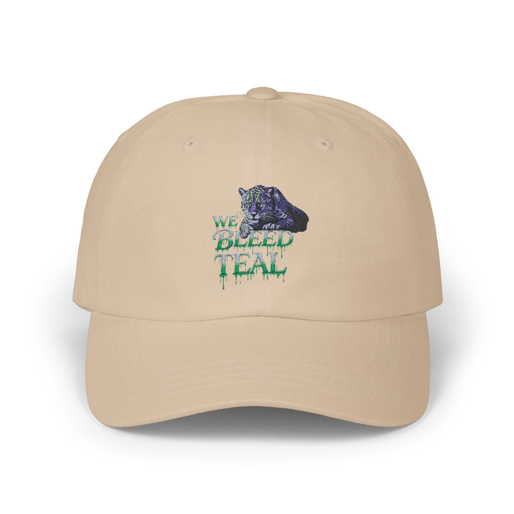 We Bleed Teal Dad Cap, Classic Baseball Hat, Gift for Sports Fans, Summer Accessory, Casual Wear, Cool Dad Gift