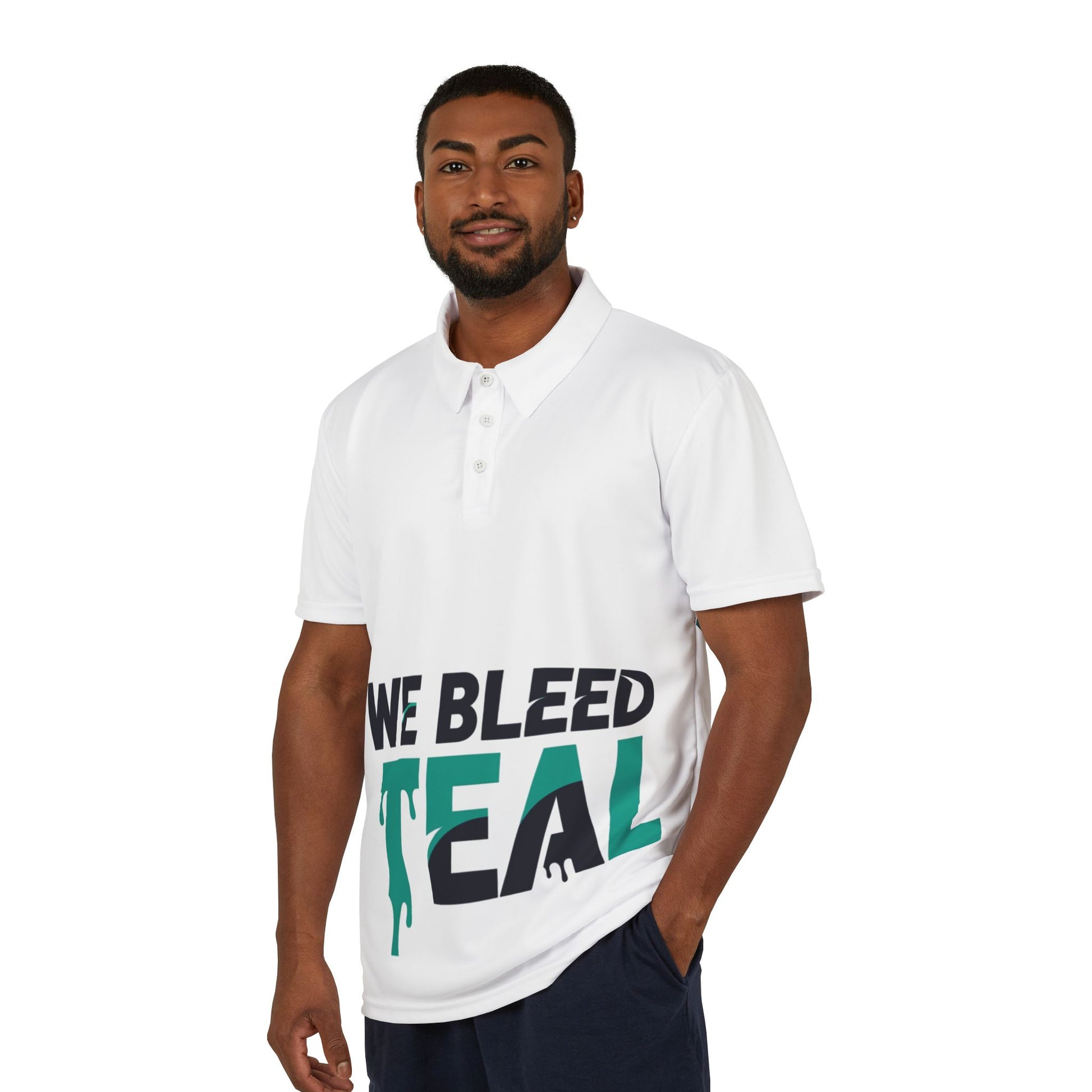 Teal Spirit Unisex Polo Shirt, Custom Sports Shirt, Team Pride Tee, Casual Wear for Fans, Perfect for Game Day